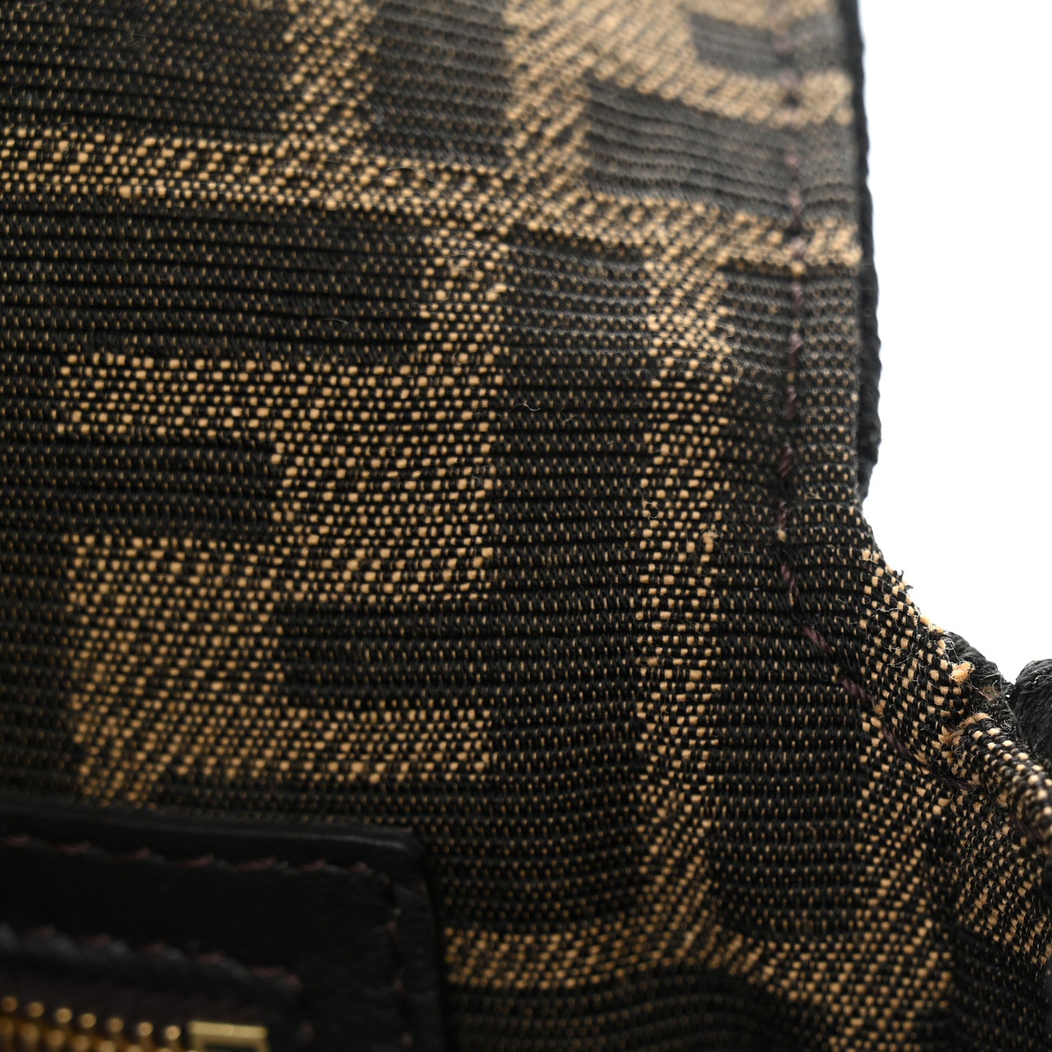 Fabric Jacquard FF 1974 Medium Baguette Tobacco Moro Black - Image 10