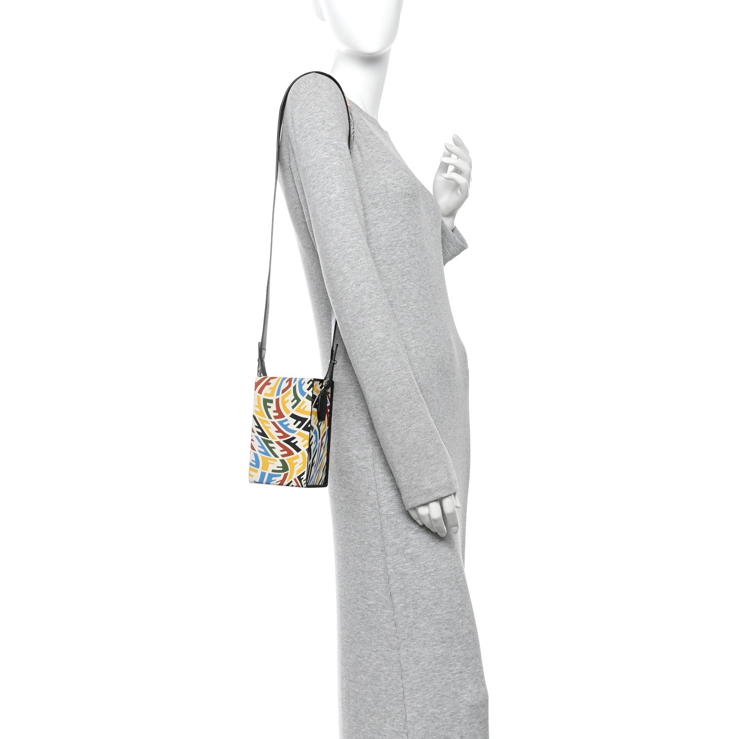 X SARAH COLEMAN Vitello Grace Light FF Vertigo Box Bag White Ice Multicolor - Image 2