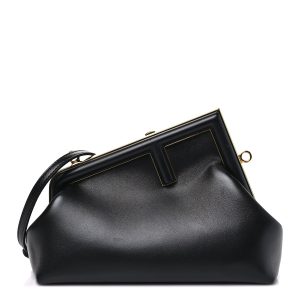 Shiny Nappa Small Fendi First Black Black