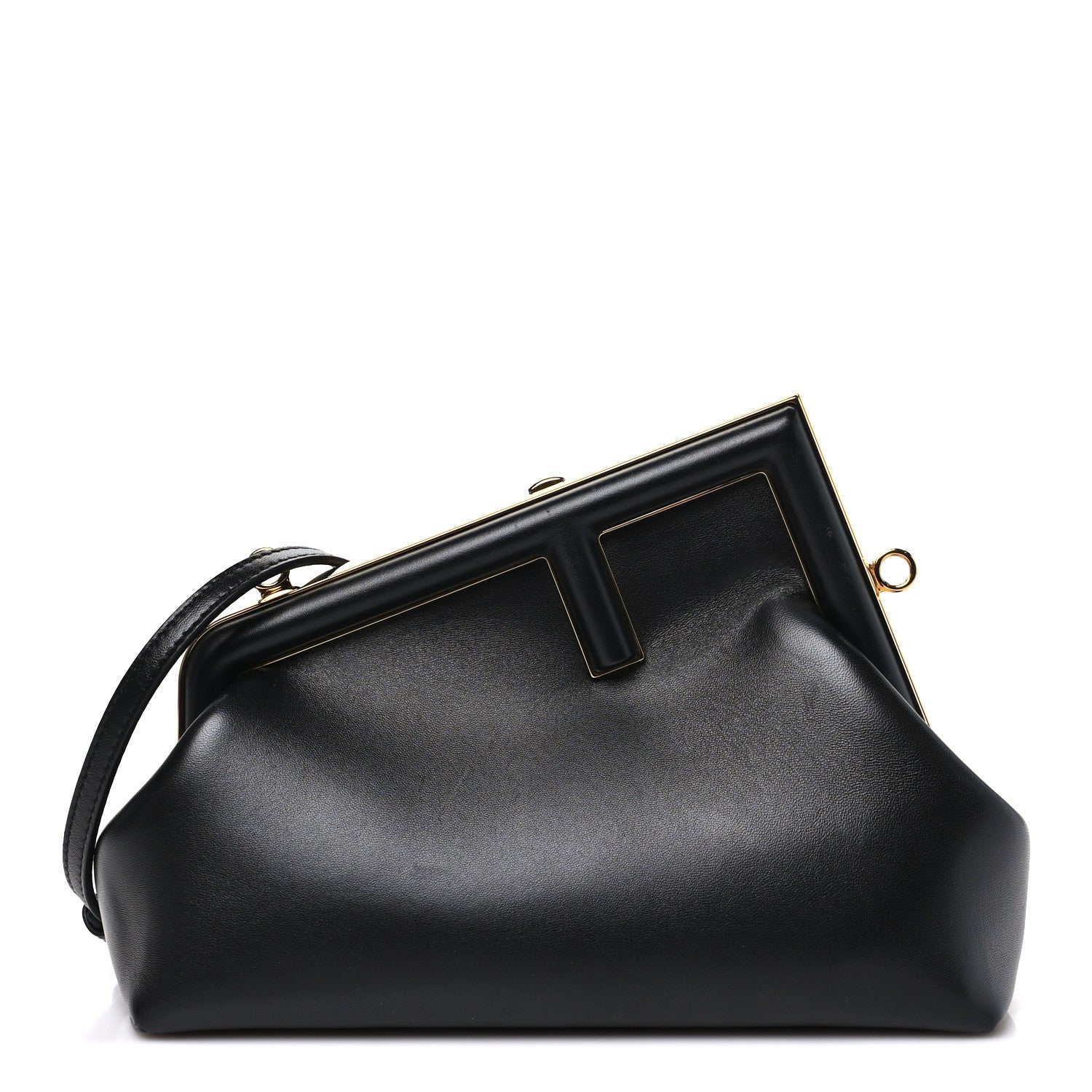 Shiny Nappa Small Fendi First Black Black