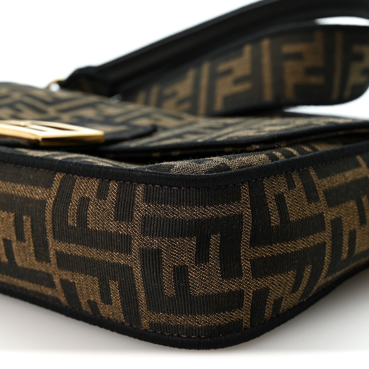 Fabric Jacquard FF 1974 Medium Baguette Tobacco Moro Black - Image 9