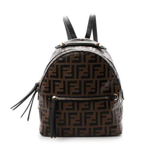 Vitello Bi-Color FF 1974 Embossed Mini Backpack Maya Black