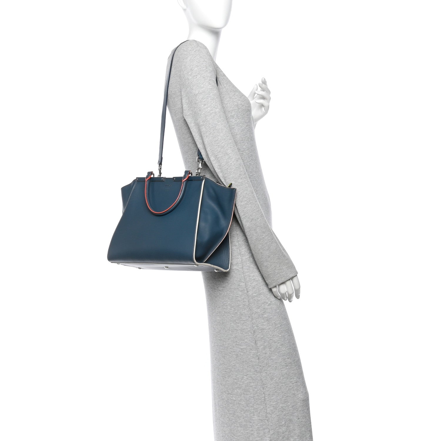 Vitello Dolce Century Petite 3Jours Tote Pavone - Image 2