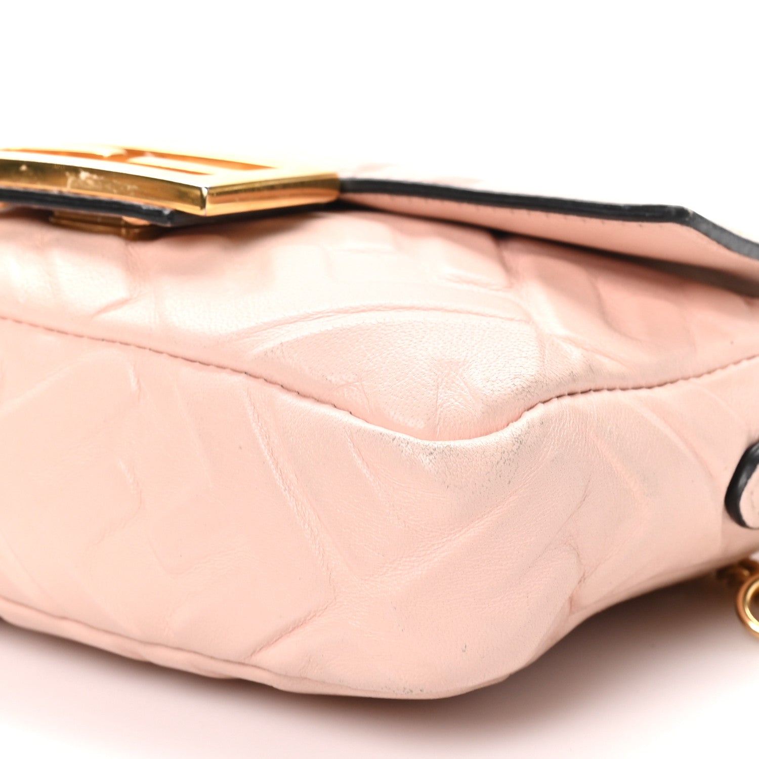 Nappa FF 1974 Embossed Mini Baguette Rosa Quarzo - Image 10