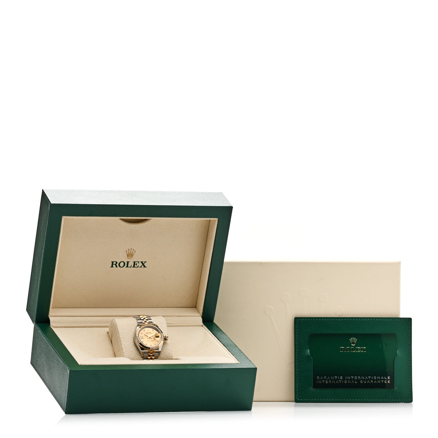 Stainless Steel 18K Yellow Gold Diamond 28mm Oyster Perpetual Datejust Watch Champagne Star 279173 - Image 5