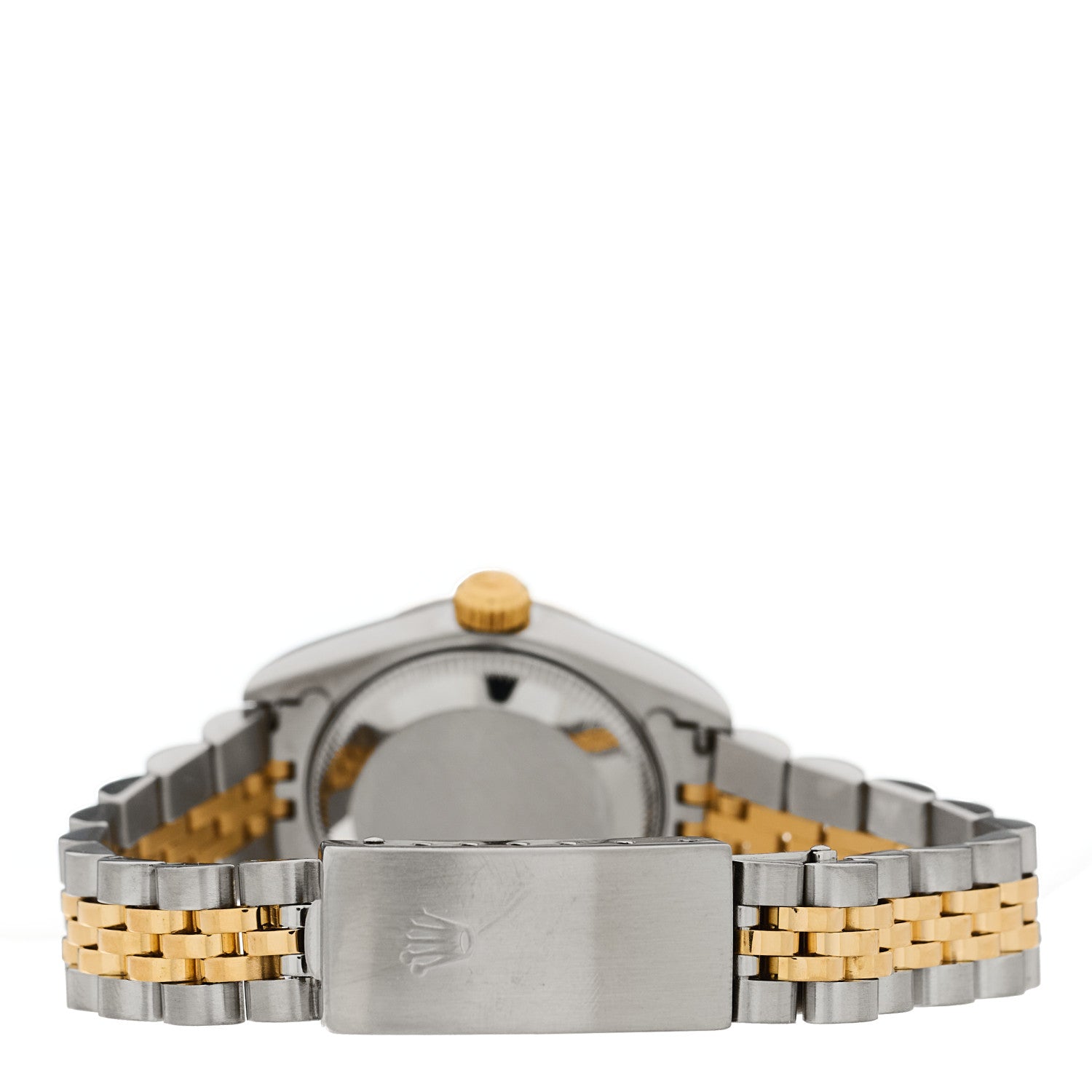 Stainless Steel 18K Yellow Gold Diamond 26mm Oyster Perpetual Datejust Watch Silver 69173 - Image 3
