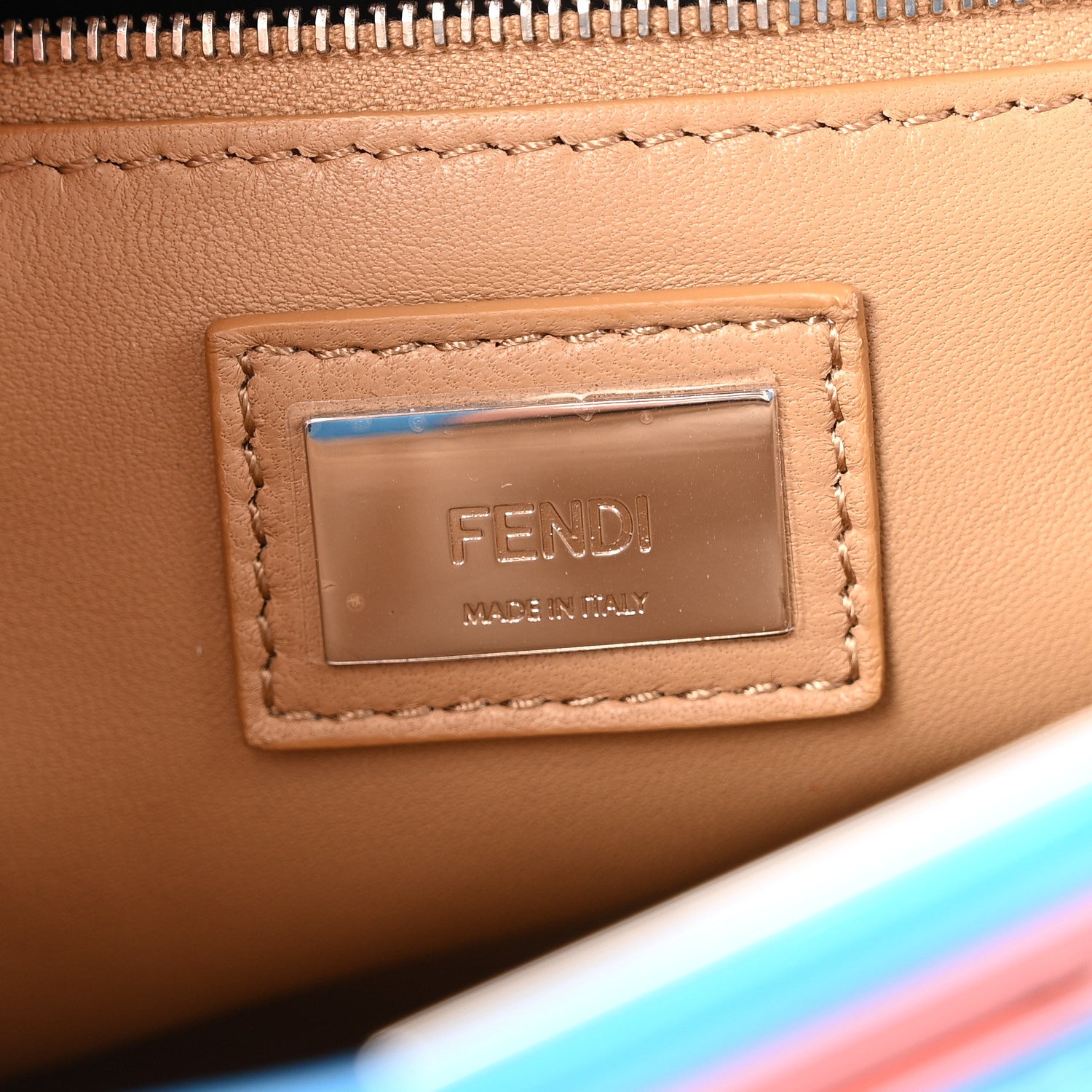 Nappa Colorblock Mini Peekaboo Iconic Satchel Blue Royal Papavero Cuoio - Image 7