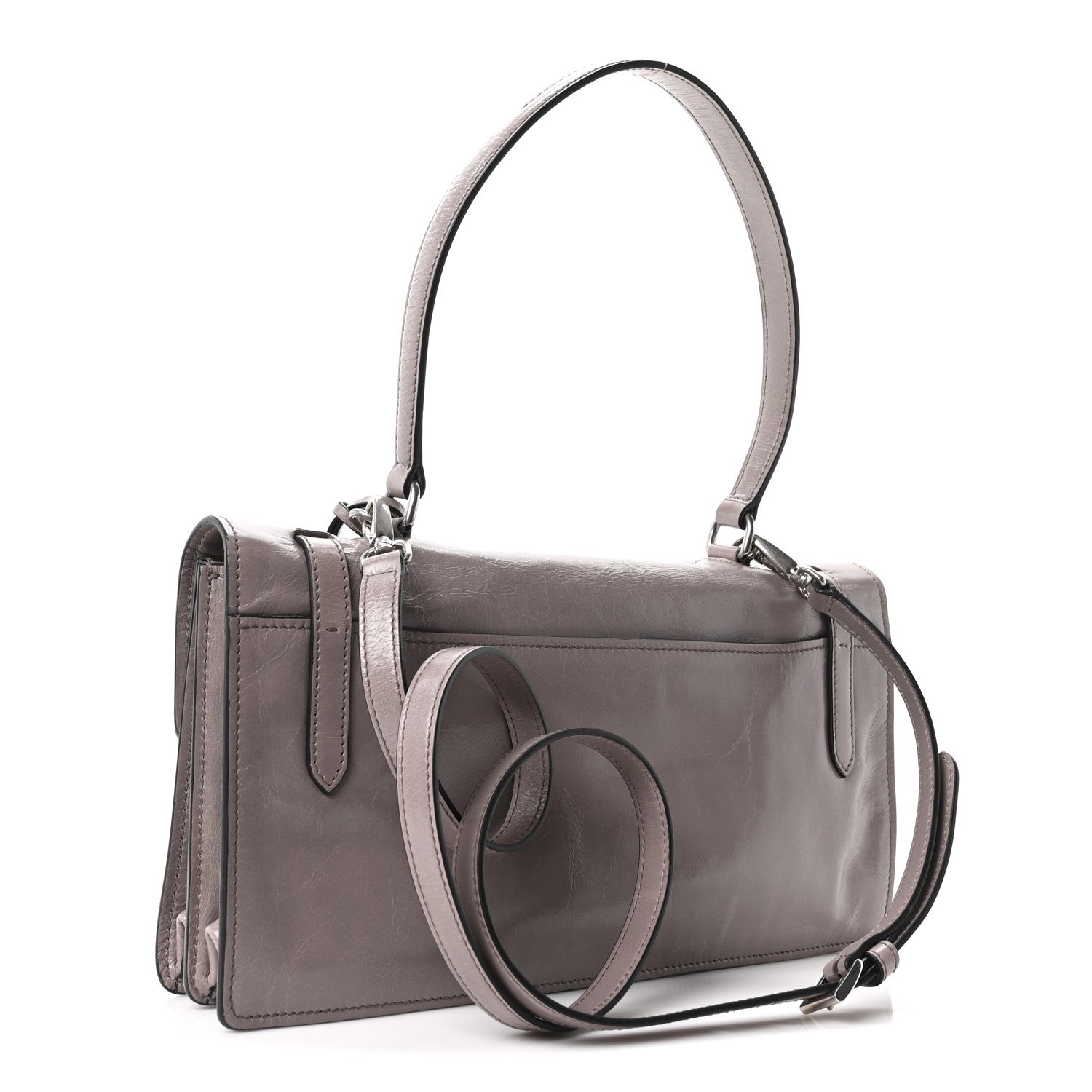 Glossy Calfskin Medium Sound Shoulder Bag Peltro - 图片 3