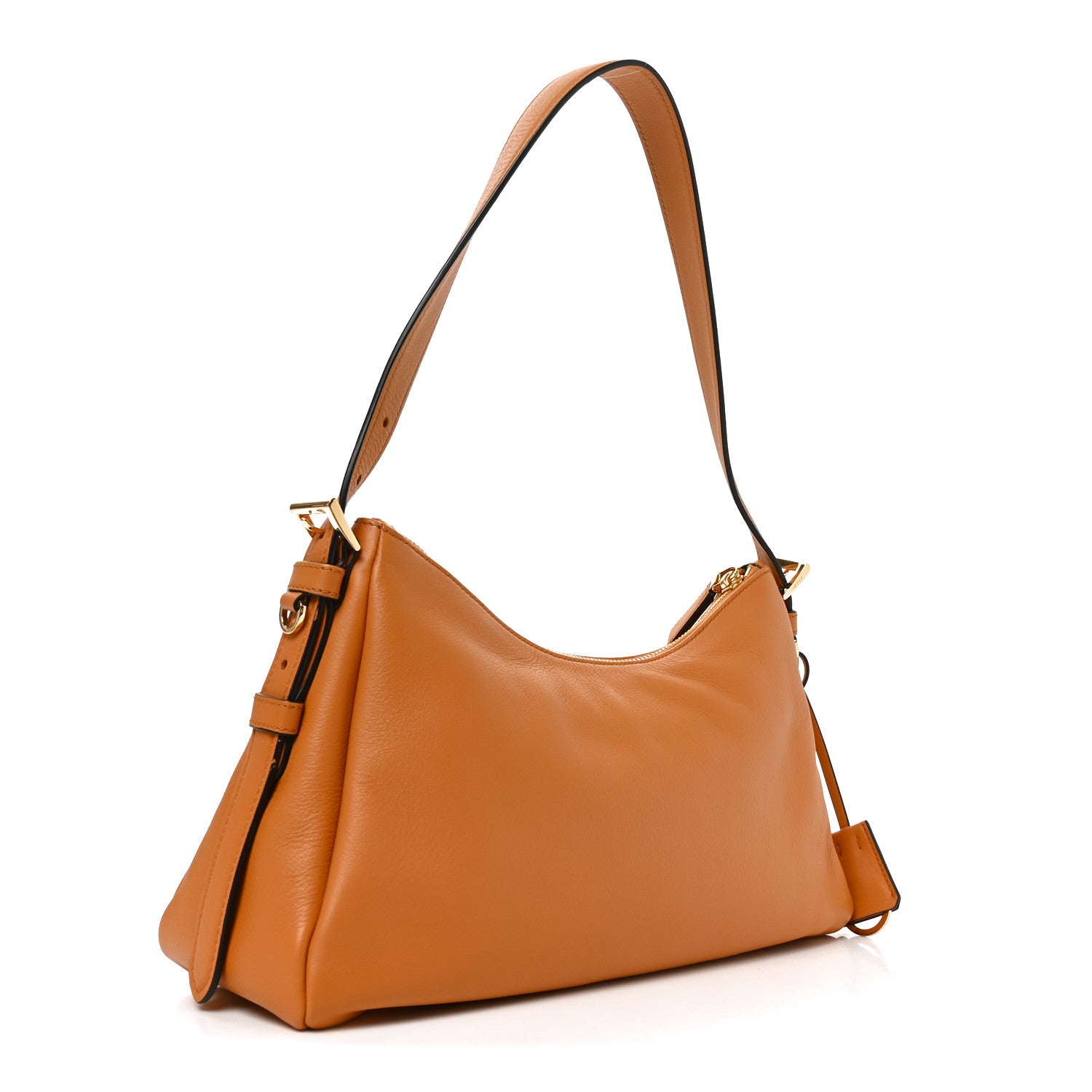 Soft Calfskin Medium Aimee Shoulder Bag Caramel - 图片 3