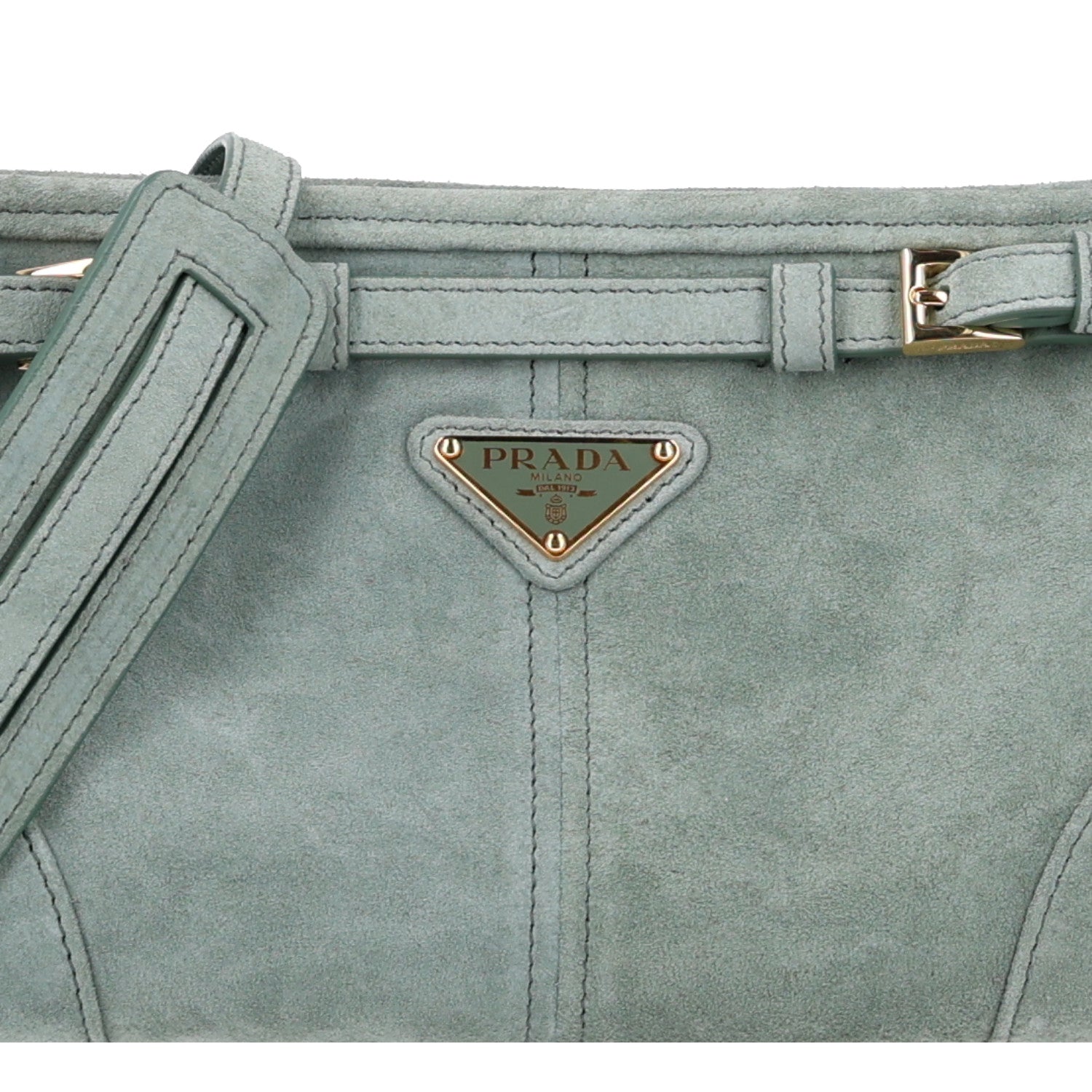 Scamosciato Triangle Small Bonnie Shoulder Bag Salvia - Image 8