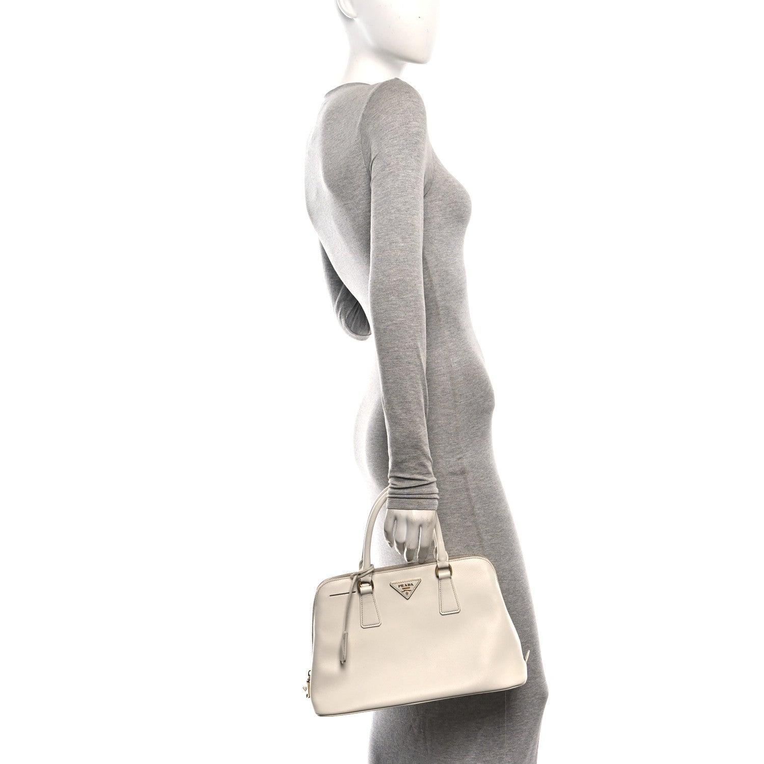 Saffiano Lux Medium Promenade Tote Talco - 图片 2