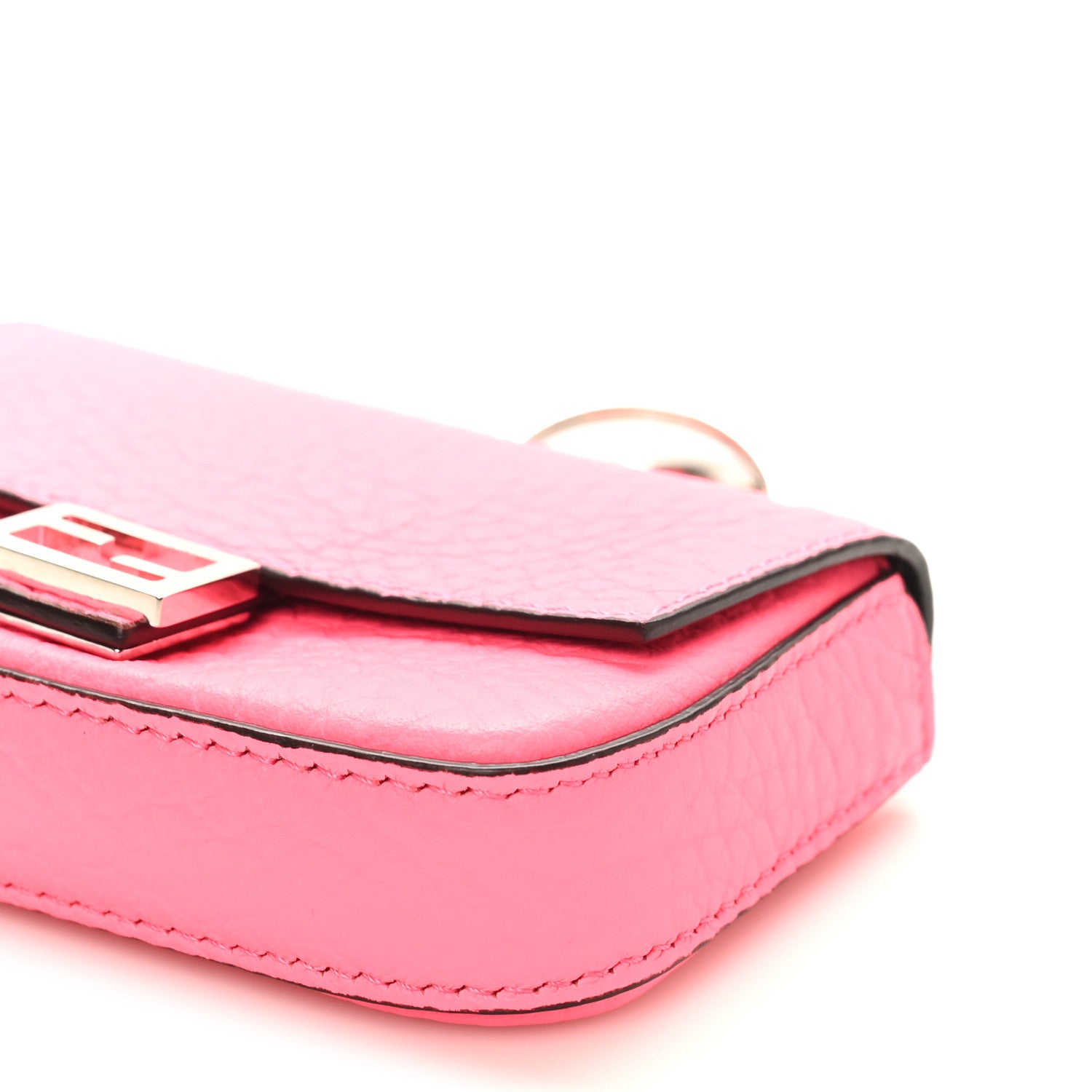 Cuoio Romano Micro Baguette Charm Rosa Fluo - Image 9