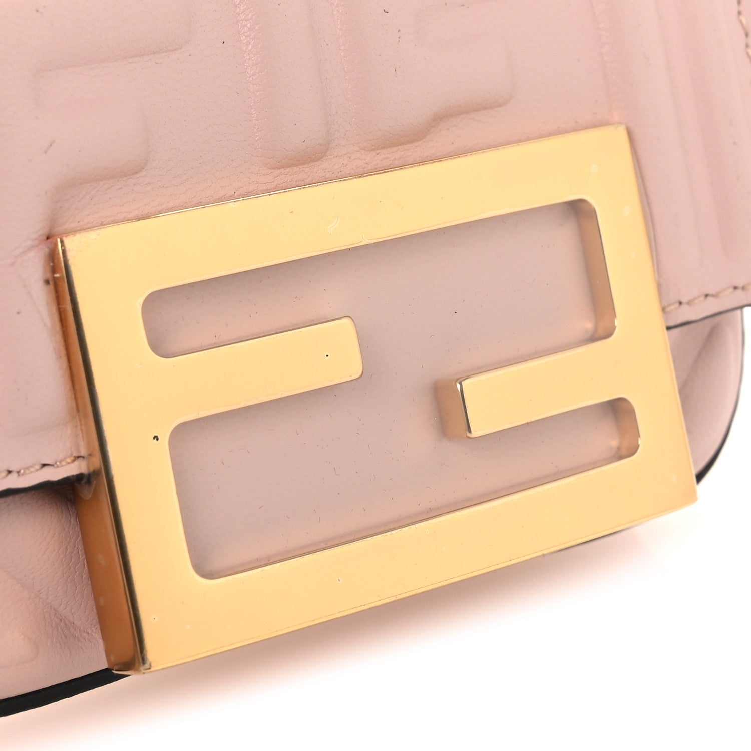 Nappa Matisse FF Embossed Nano Maxi Buckle Baguette Charm Rosa Quarzo - Image 11