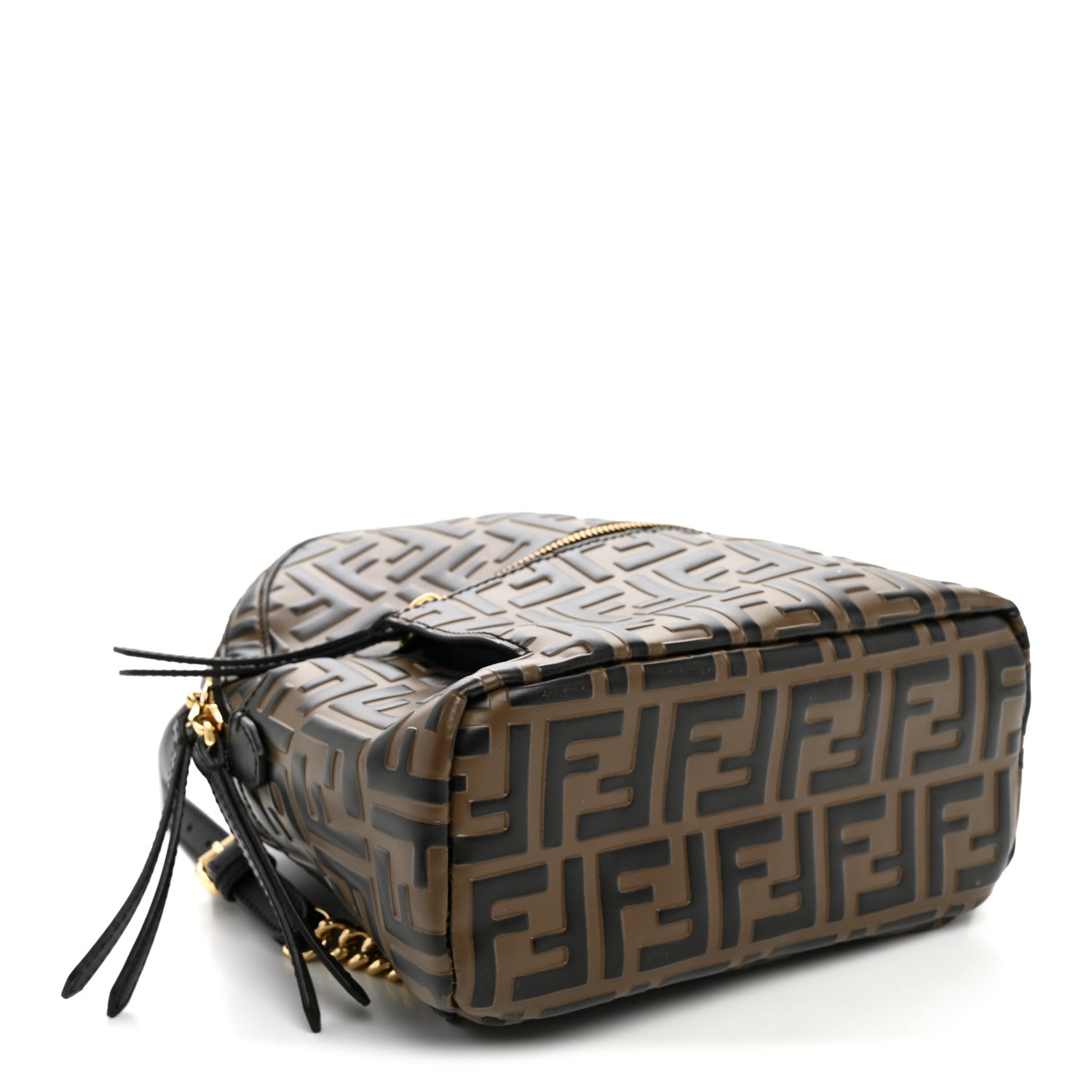 Vitello Bi-Color FF 1974 Embossed Mini Backpack Maya Black - Image 4