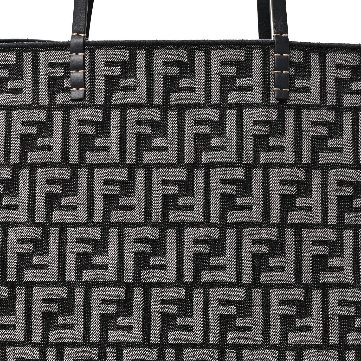 Chenille Vitello Santa Barbara FF Large Roll Reversible Shopping Tote Grigio Notte Flamingo - Image 8