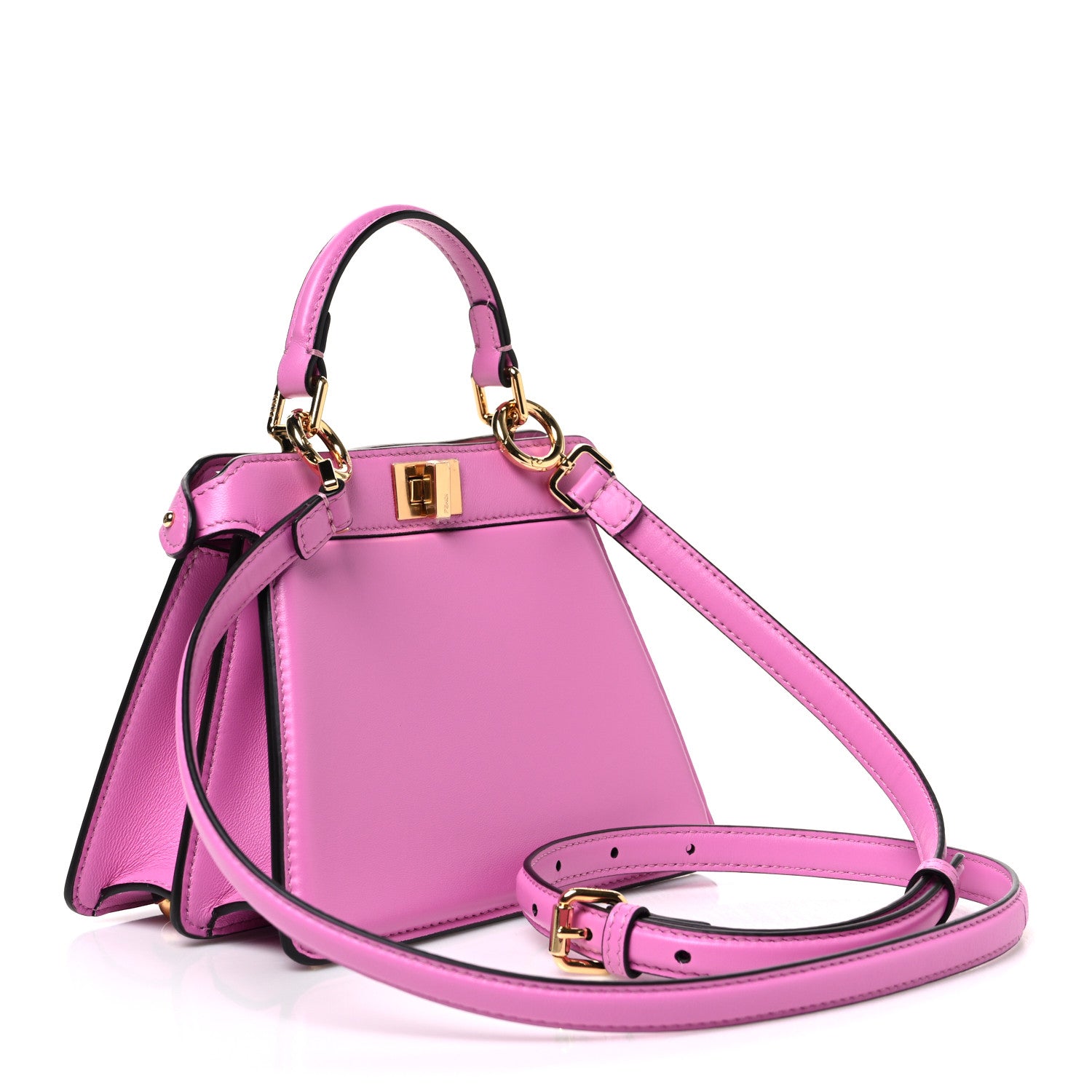 Shiny Nappa Petite Peekaboo I SEE U Satchel Rosa - Image 3