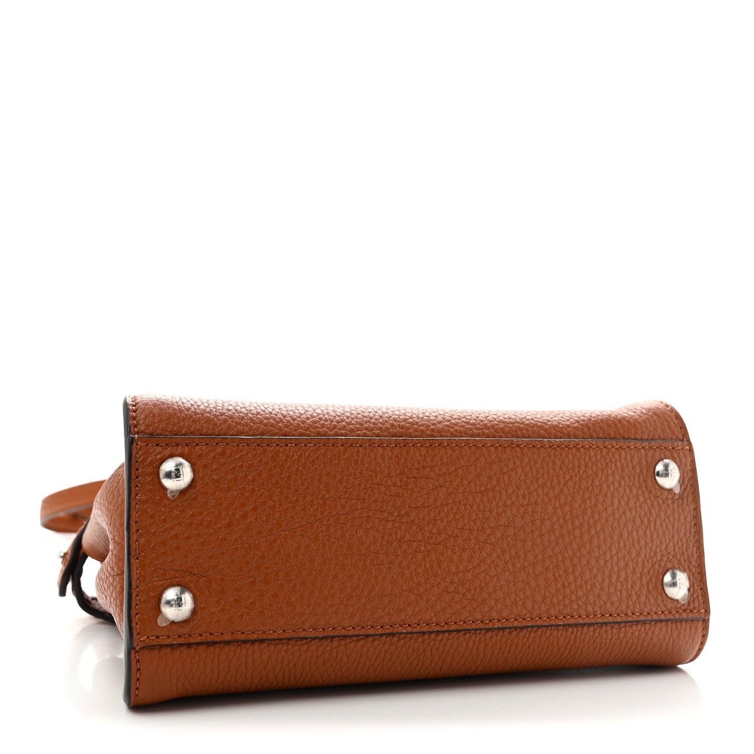 Cuoio Romano Snakeskin Selleria Mini Peekaboo Iconic Satchel Cappuccino - Image 4