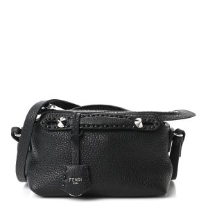 Cuoio Romano Selleria Sintetica Tape Stitch Mini By The Way Boston Bag Black