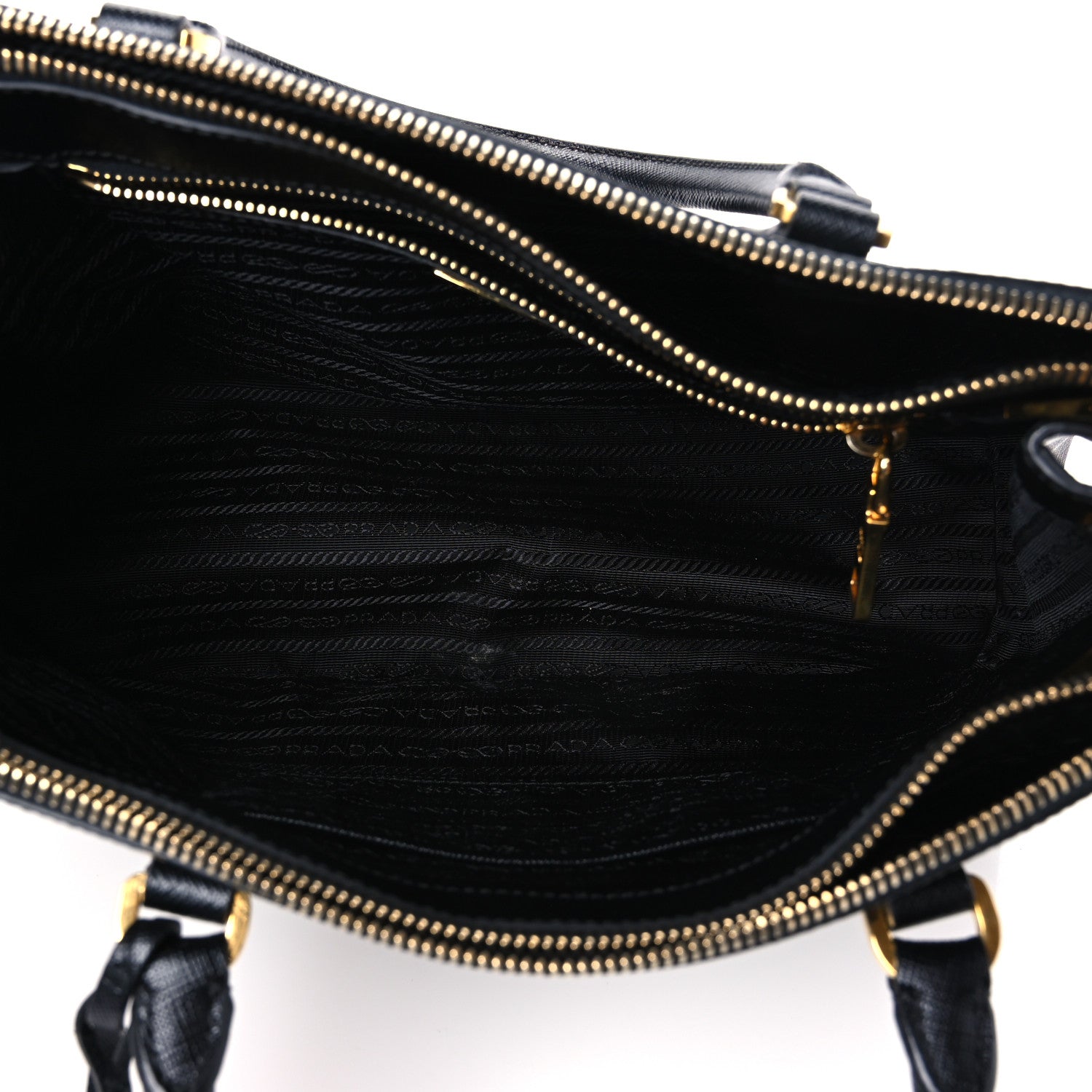 Saffiano Small Galleria Double Zip Tote Black - Image 5