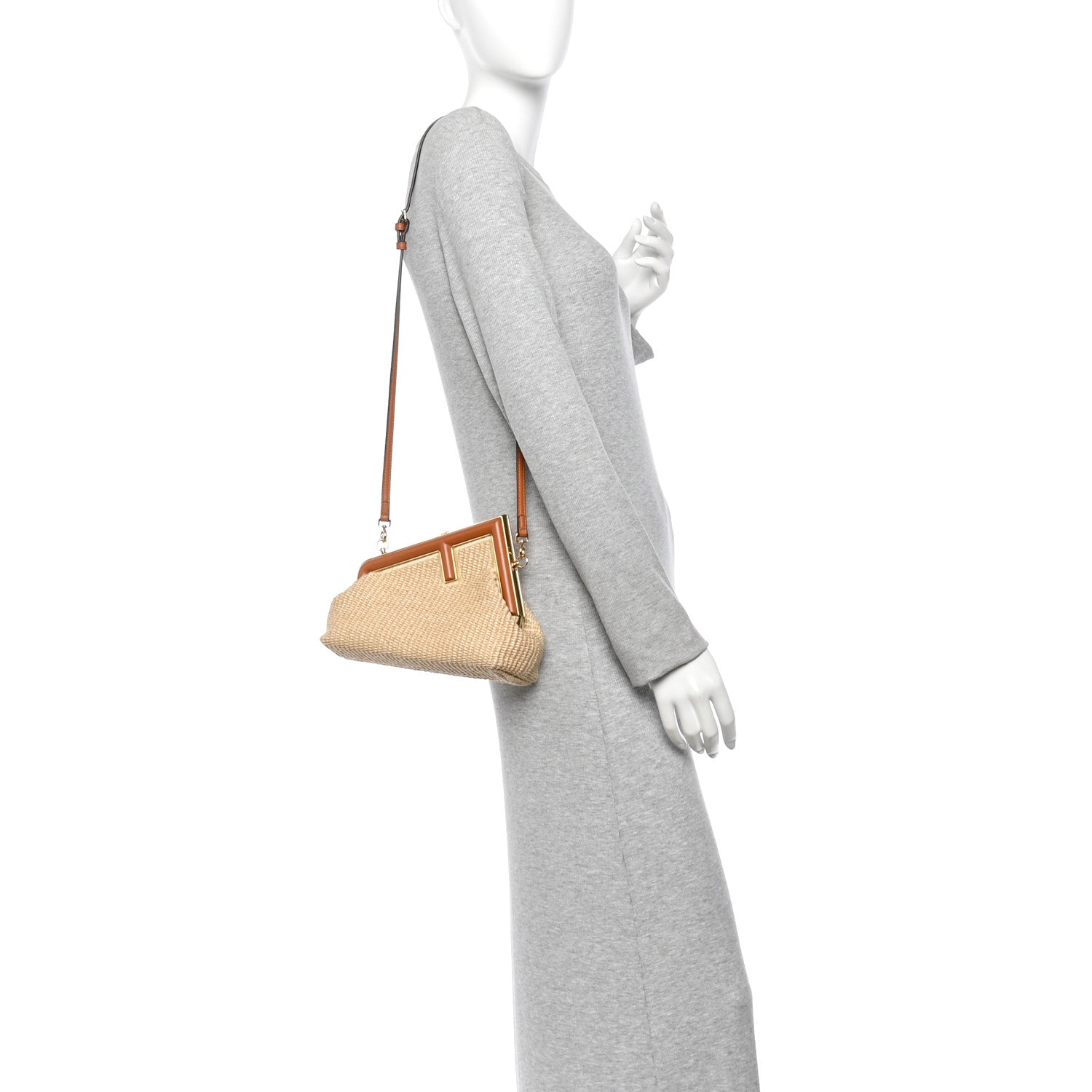 Paglia Chicco Diriso Nappa Small Fendi First Alchemy Brandy - Image 2