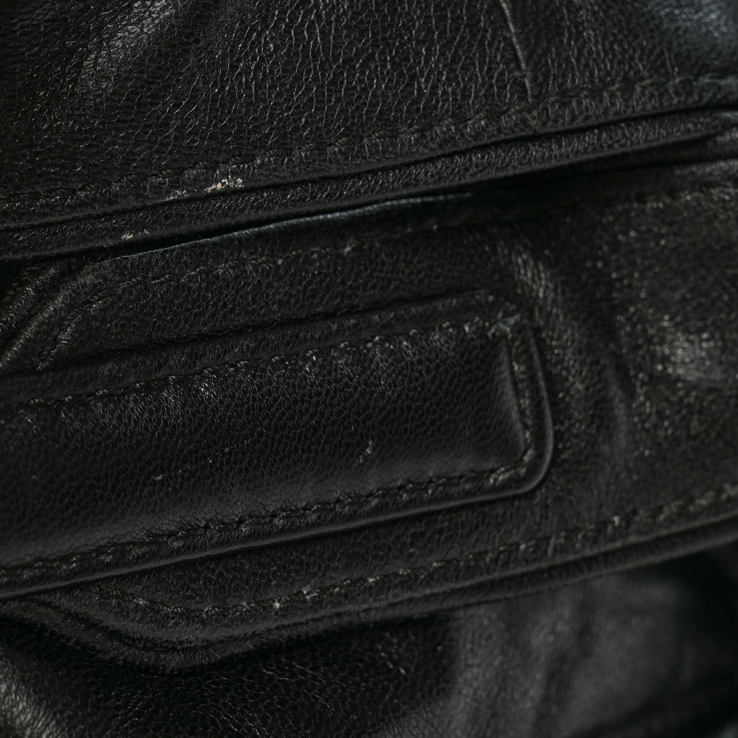 Nappa Soft Padded Logo Embossed Triangle Quilted Small Shoulder Bag Black - Image 11