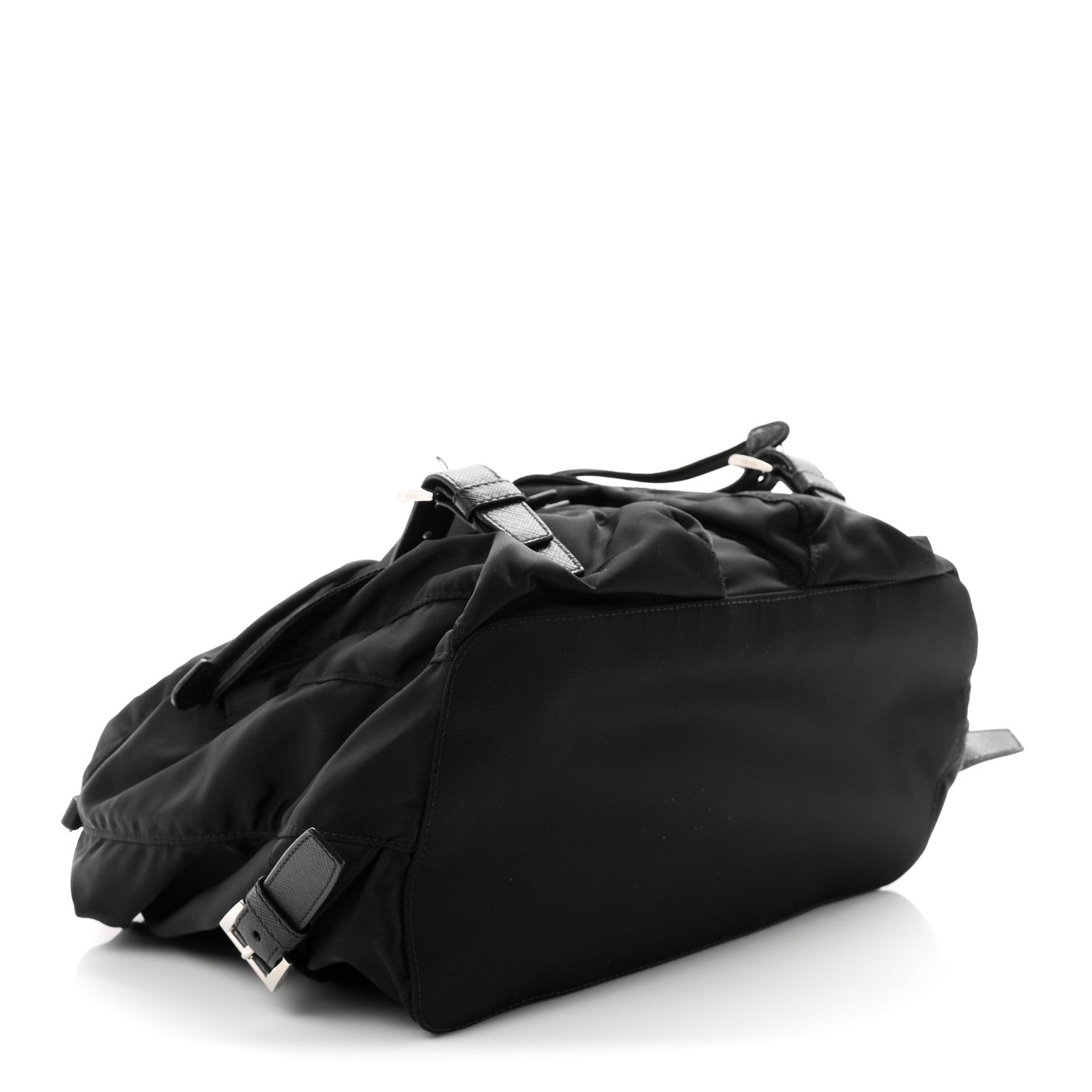 Re-Nylon Saffiano Medium Backpack Black - Image 5