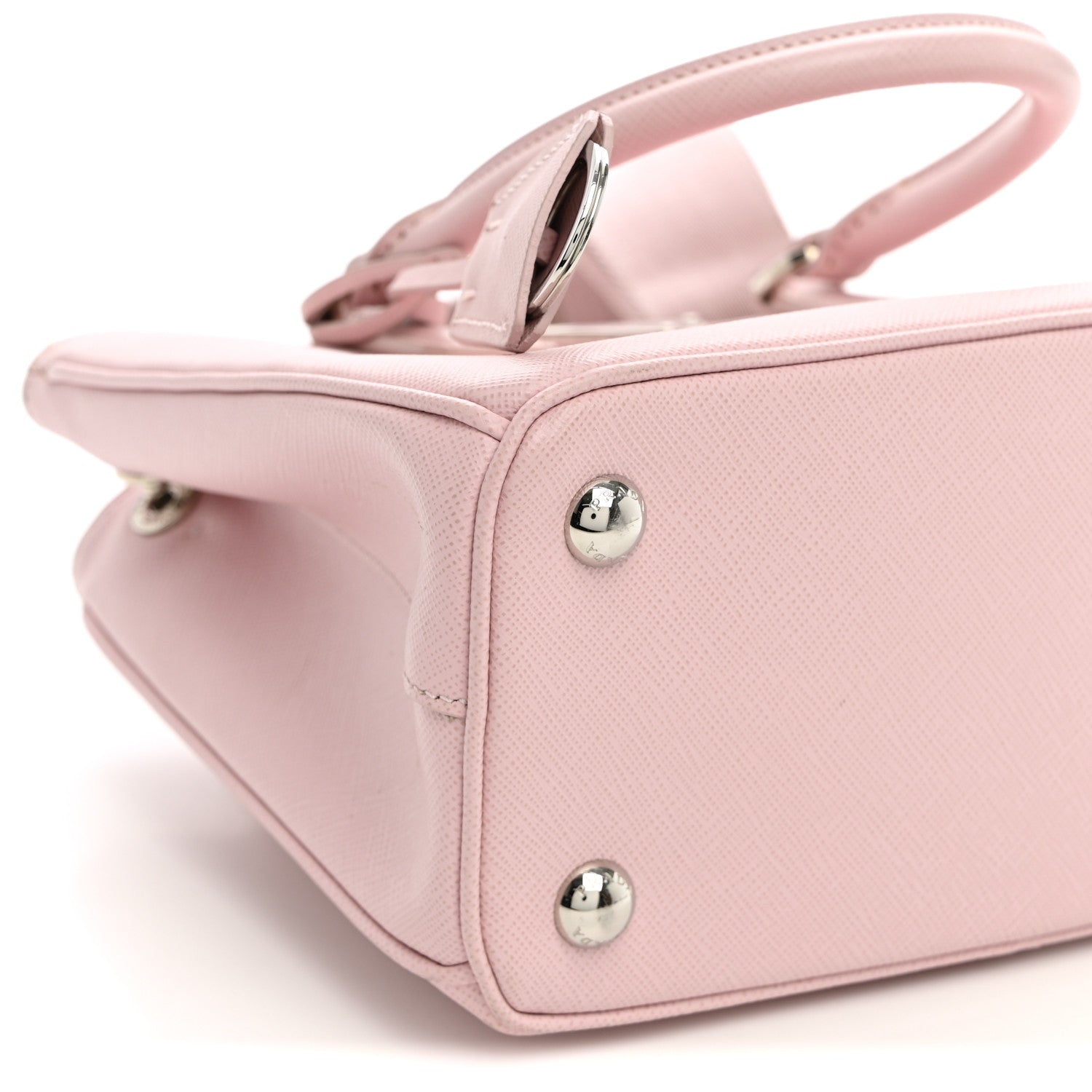 Saffiano Lux Micro Galleria Shoulder Bag Alabastro - Image 9