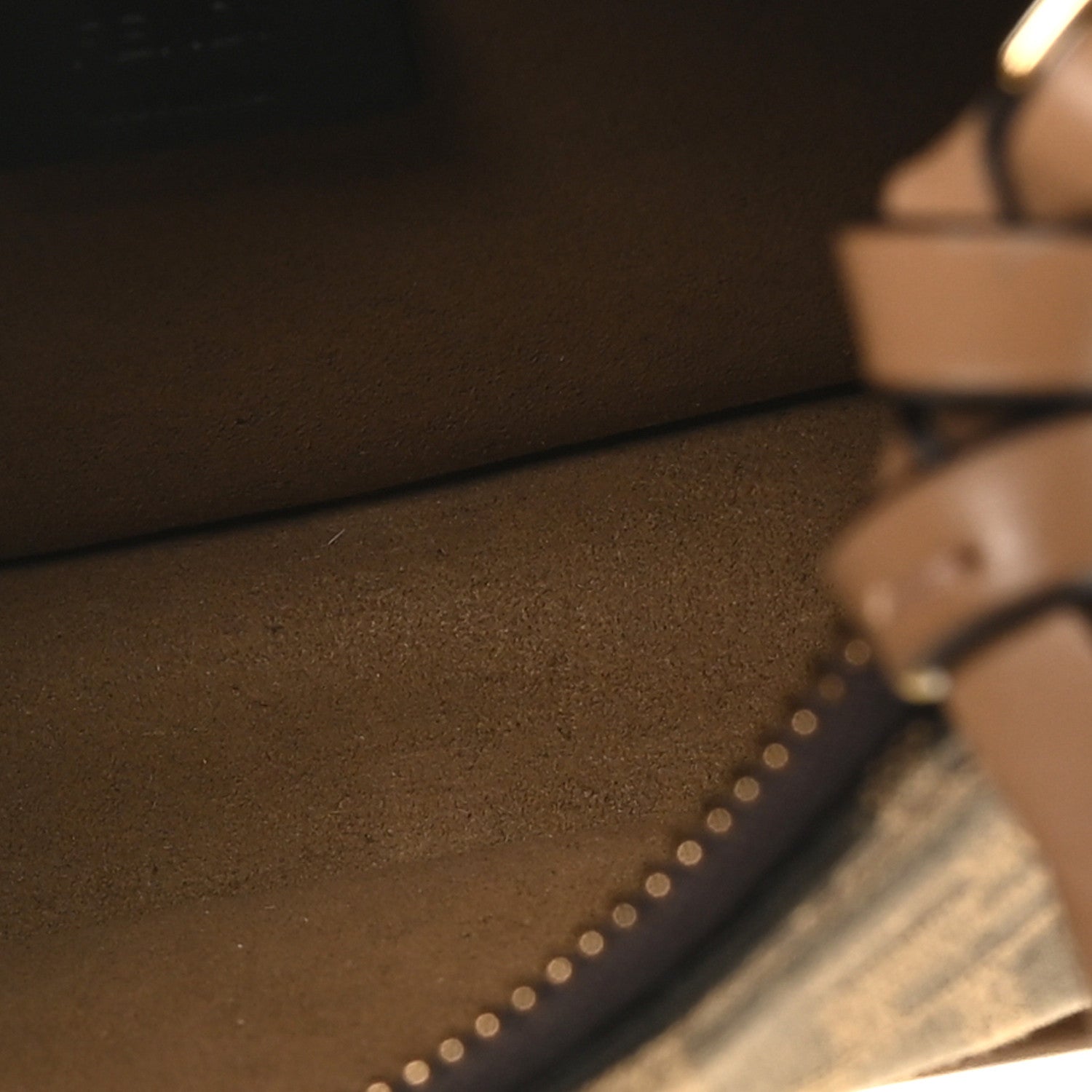 Fabric Jacquard Vitello Grace FF 1974 Mini Fendessence Shoulder Bag Tobacco Moro Ebano - Image 5