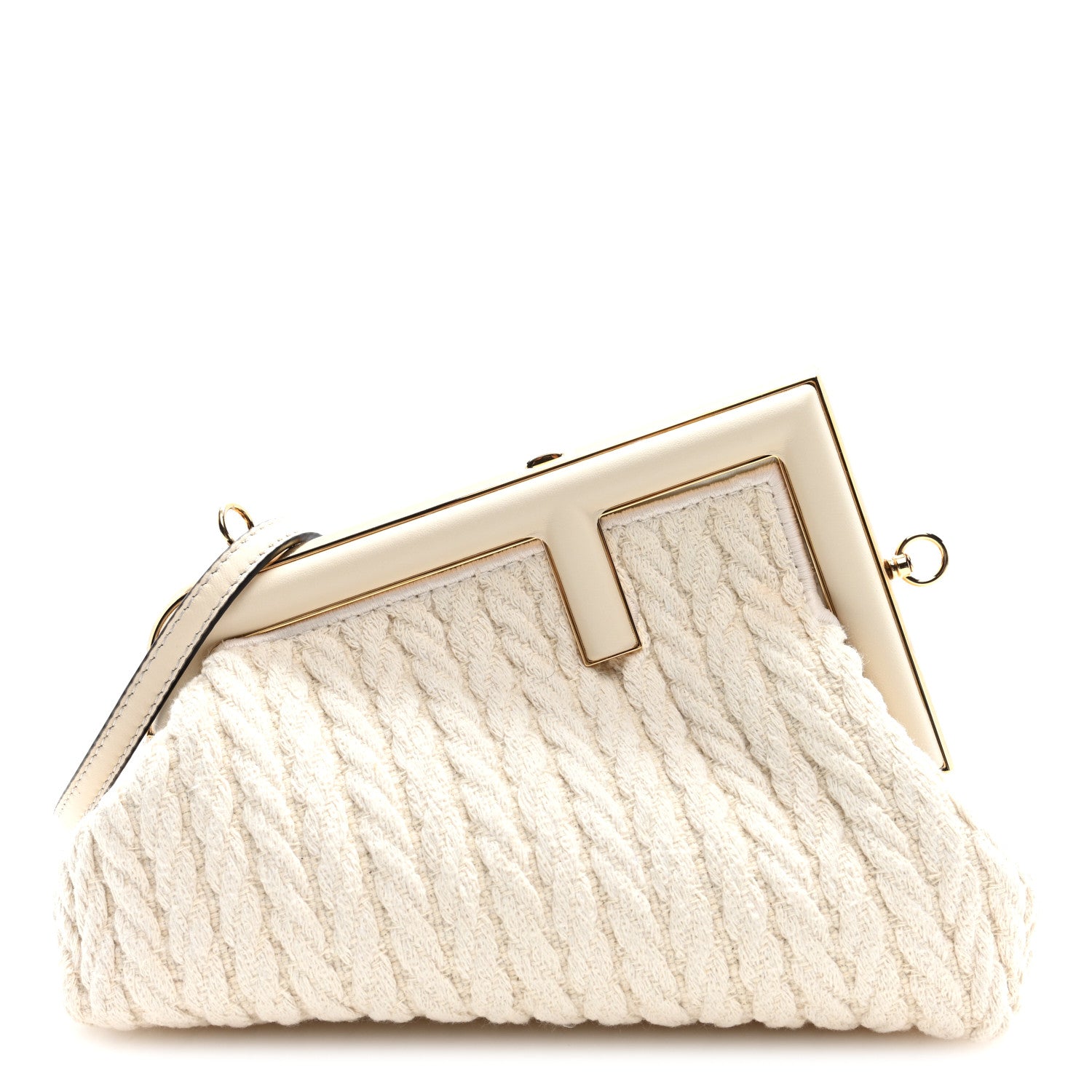 Lambskin Tessuto Treccia Small Fendi First Grezzo