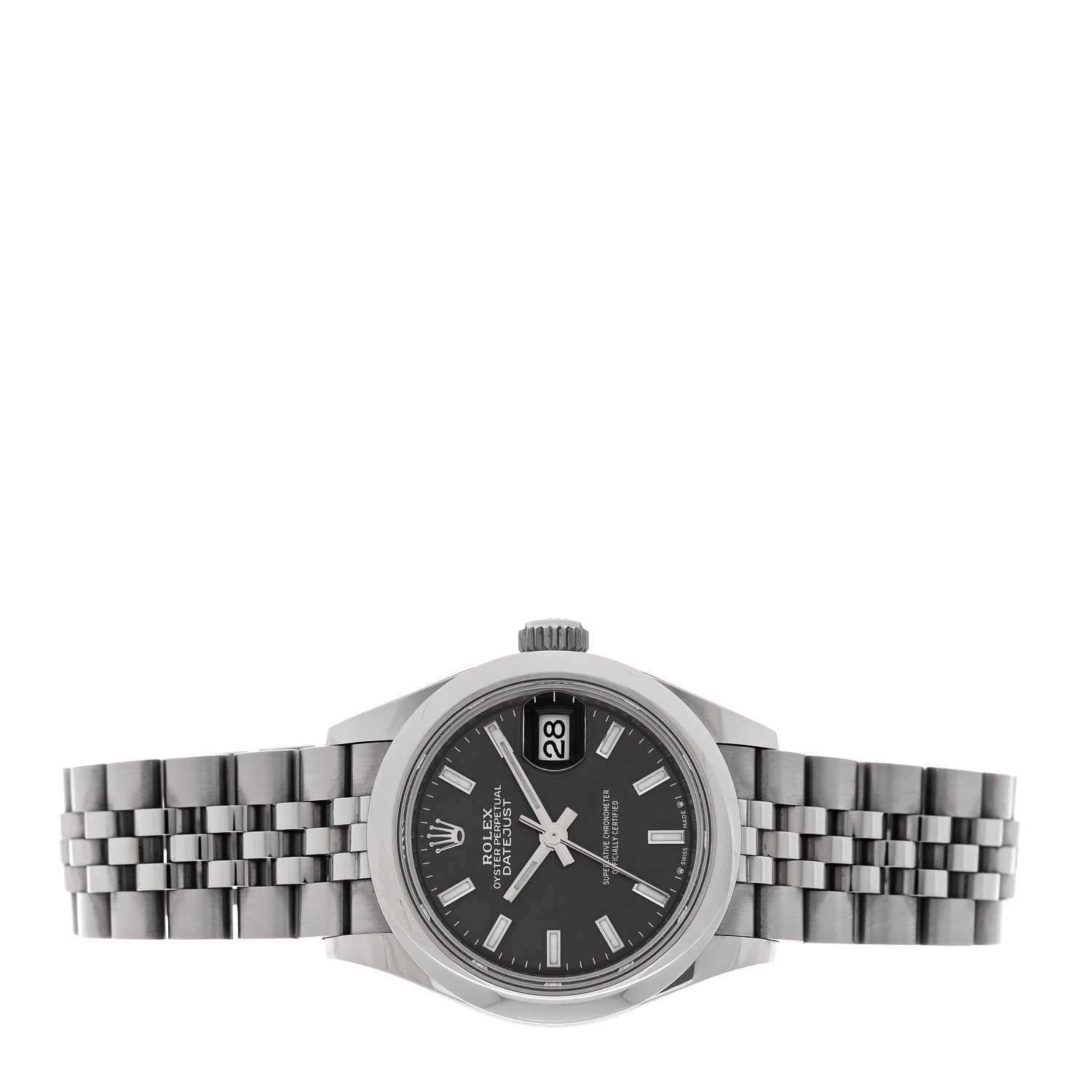 Stainless Steel 28mm Oyster Perpetual Datejust Watch Dark Grey 279160 - Image 2