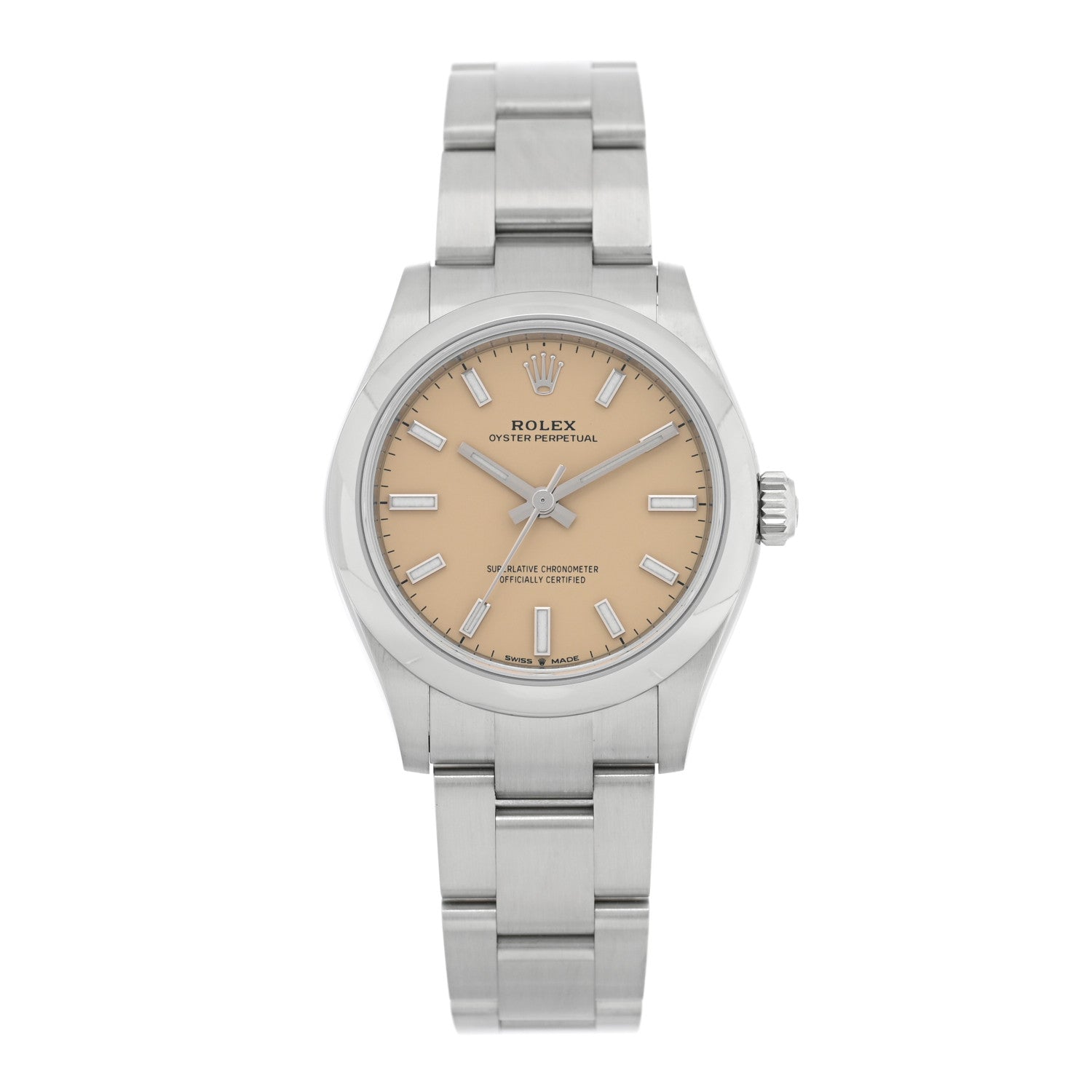 Stainless Steel 31mm Oyster Perpetual Watch Beige 277200