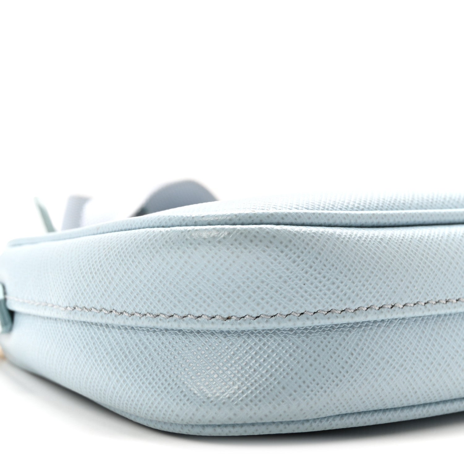 Saffiano Lux Re-Edition 2005 Mini Shoulder Bag Celeste - Image 8