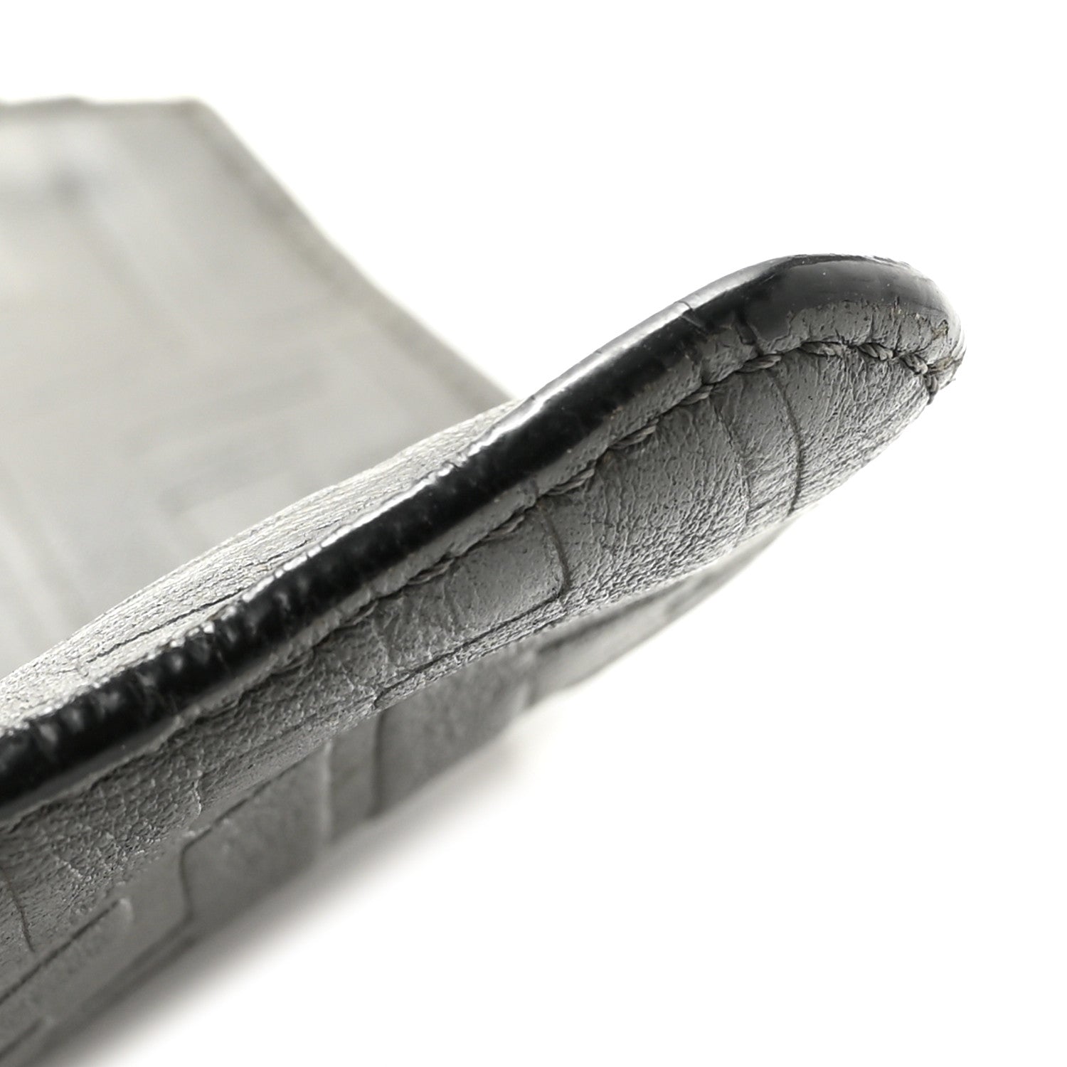 Vitello Grace FF 1974 Embossed Flat Pouch Anthracite - Image 10