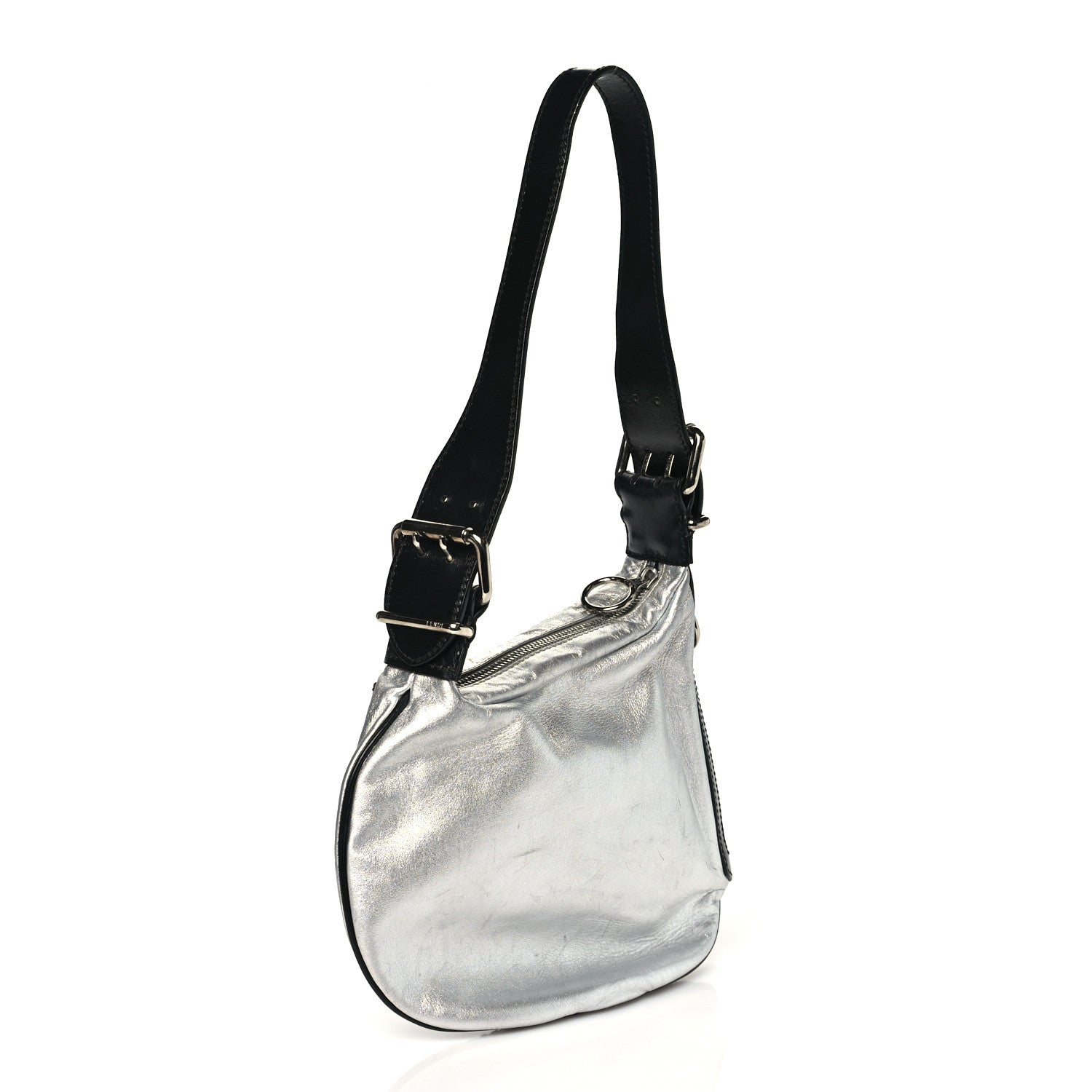 Calfskin Metal Small Oyster Black - Image 3