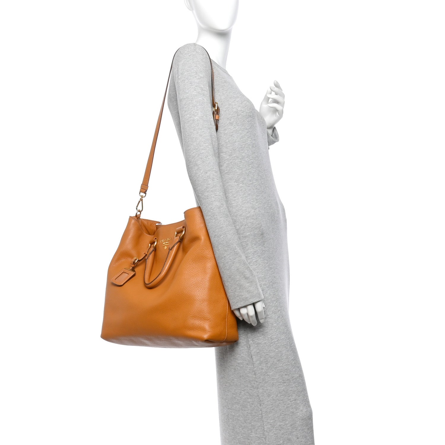 Vitello Daino Shopping Tote Ambra - Image 2