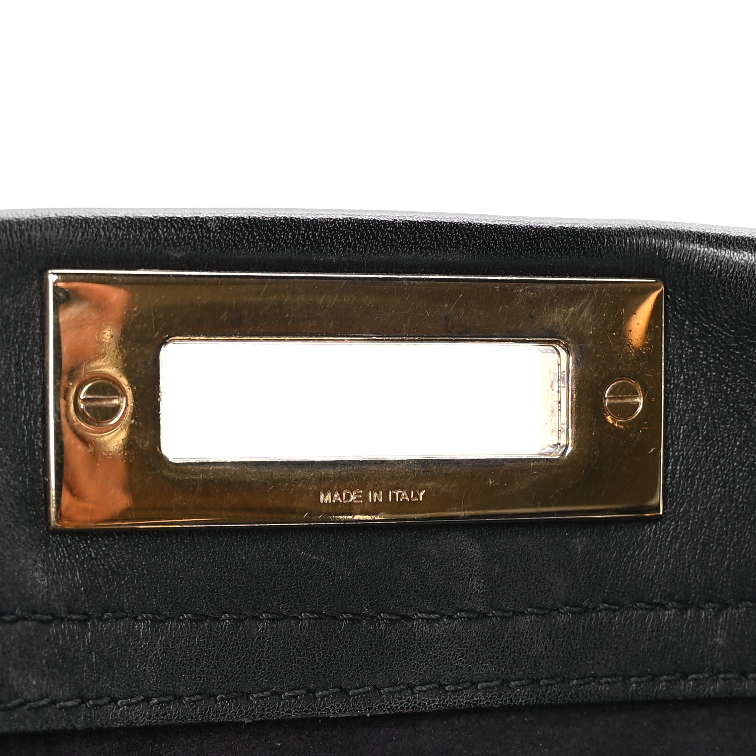 Vitello Seta Lace Up Medium Peekaboo Iconic Satchel Black - Image 6