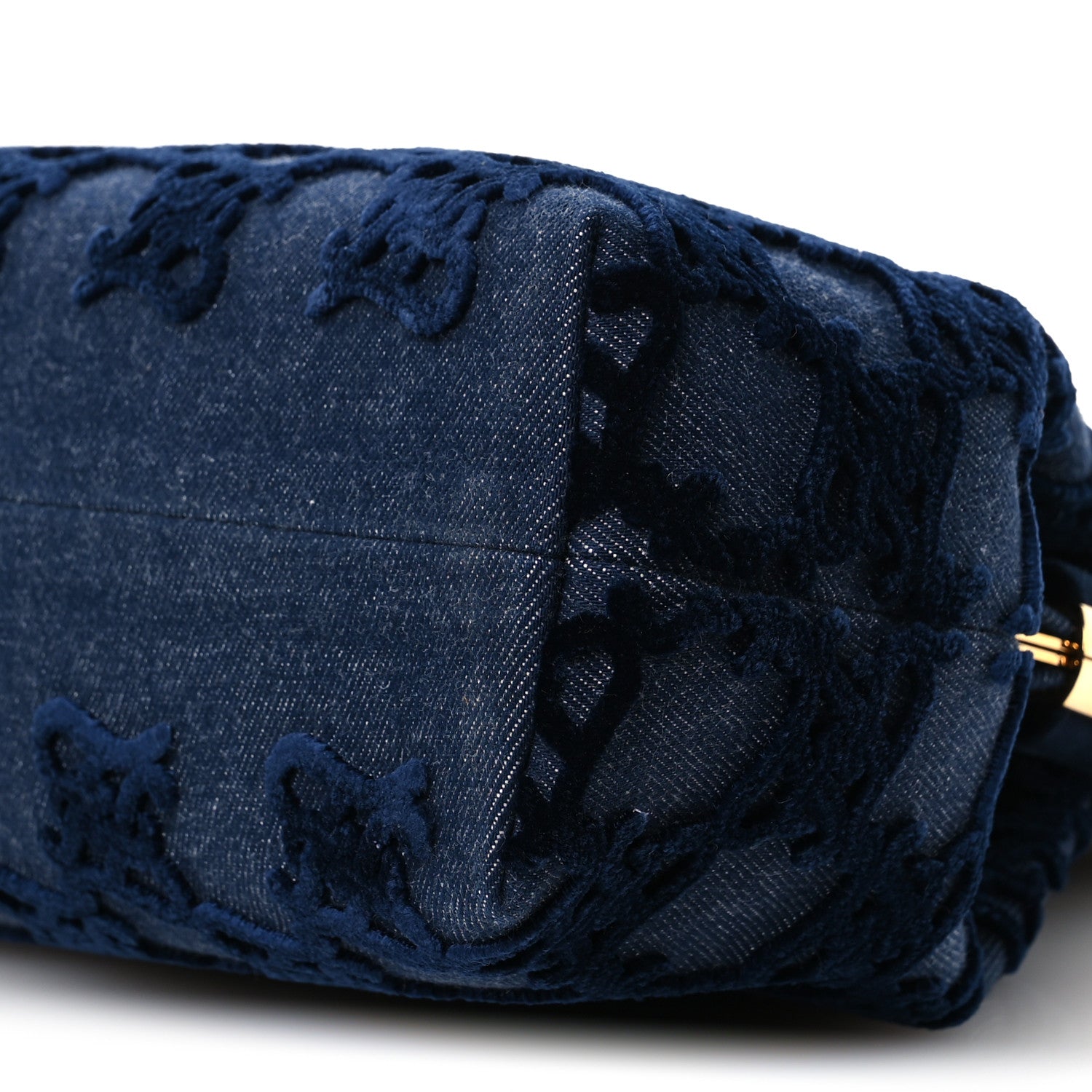 Denim Karligraphy Embroidered Medium Fendi First Blue - Image 10