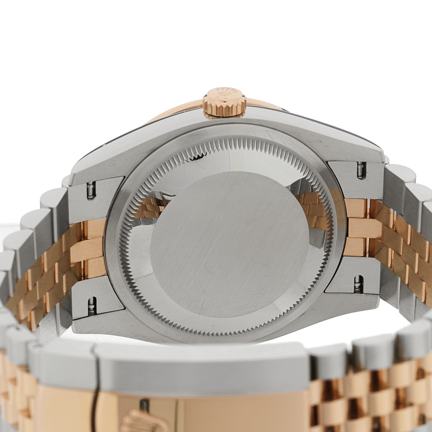 Stainless Steel 18K Everose Gold Diamond 36mm Oyster Perpetual Datejust Watch Rhodium Roman 126281RBR - Image 4