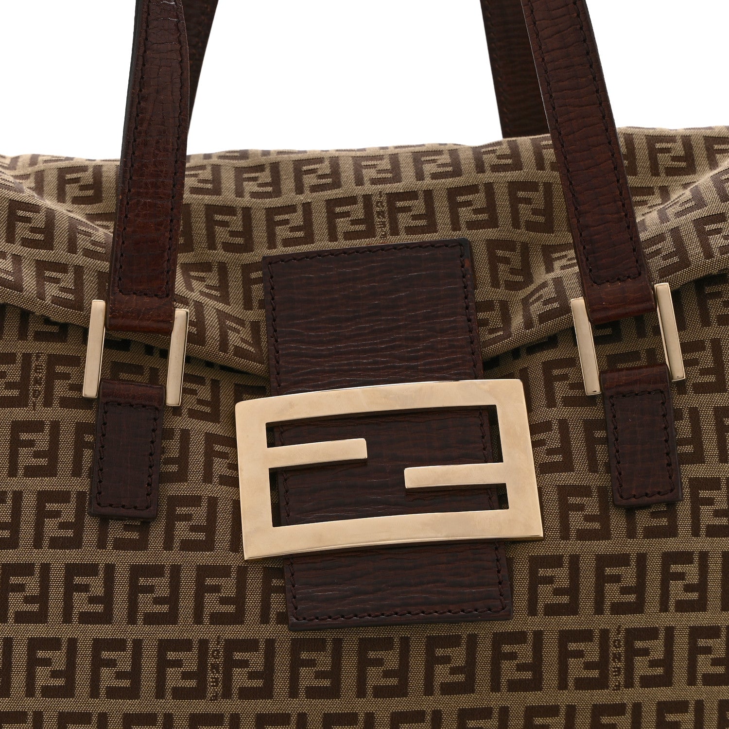 Zucchino Vitello Shoulder Bag Mogano Panna Bruciato - Image 8