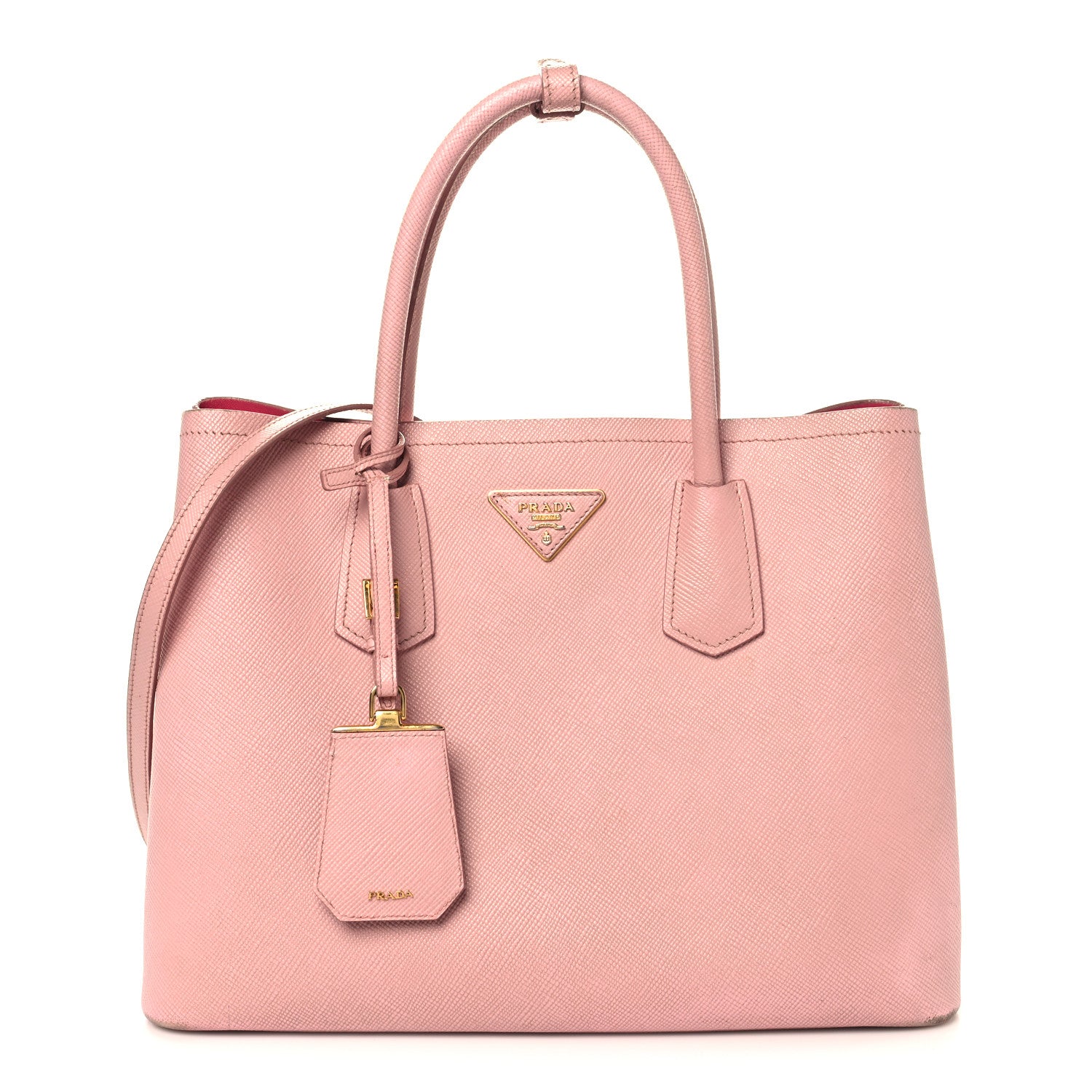 Saffiano Cuir Medium Double Bag Pesco