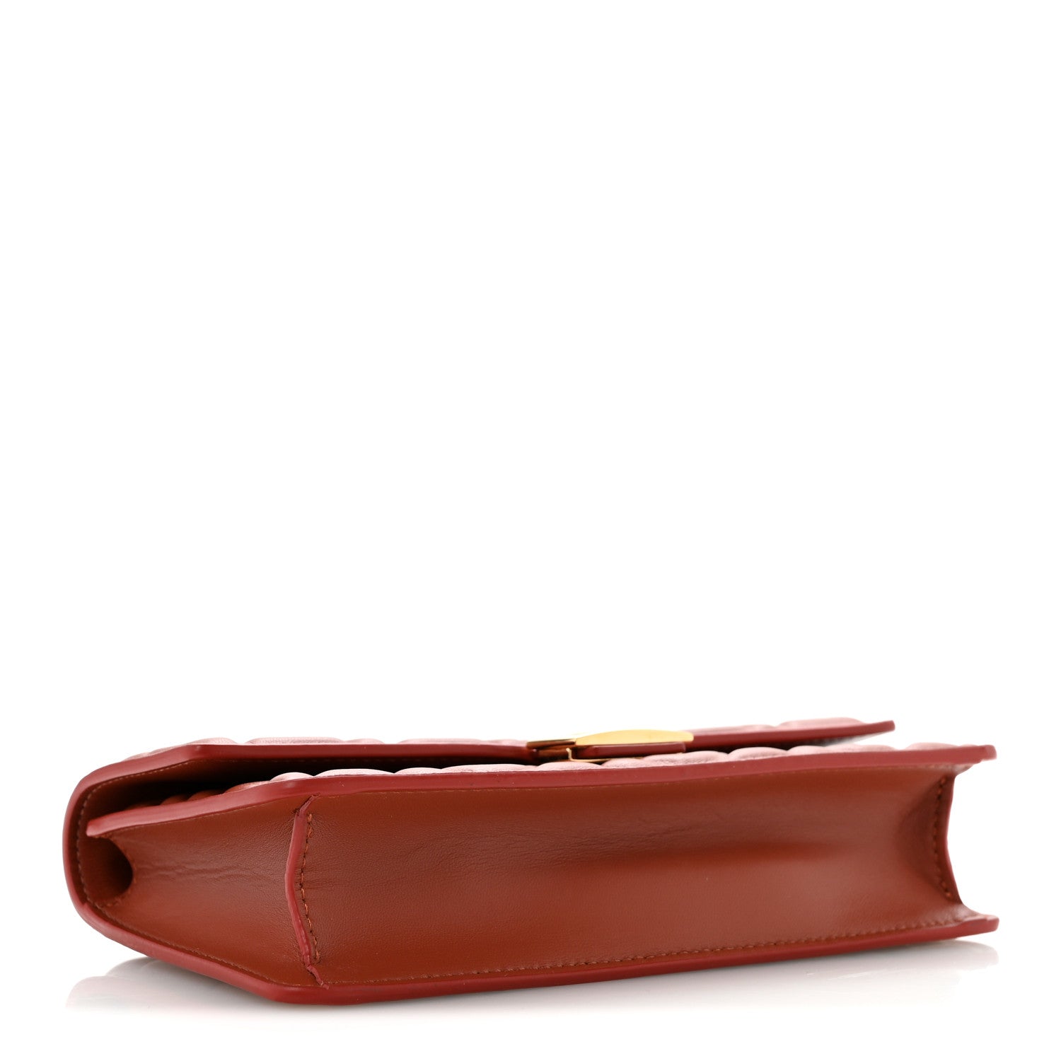Nappa Matisse FF Embossed Wallet On Chain Baguette Sienna - Image 4