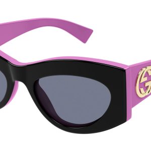 Gucci GG1843S Thick Rim Cat Eye Sunglasses in Black Pink