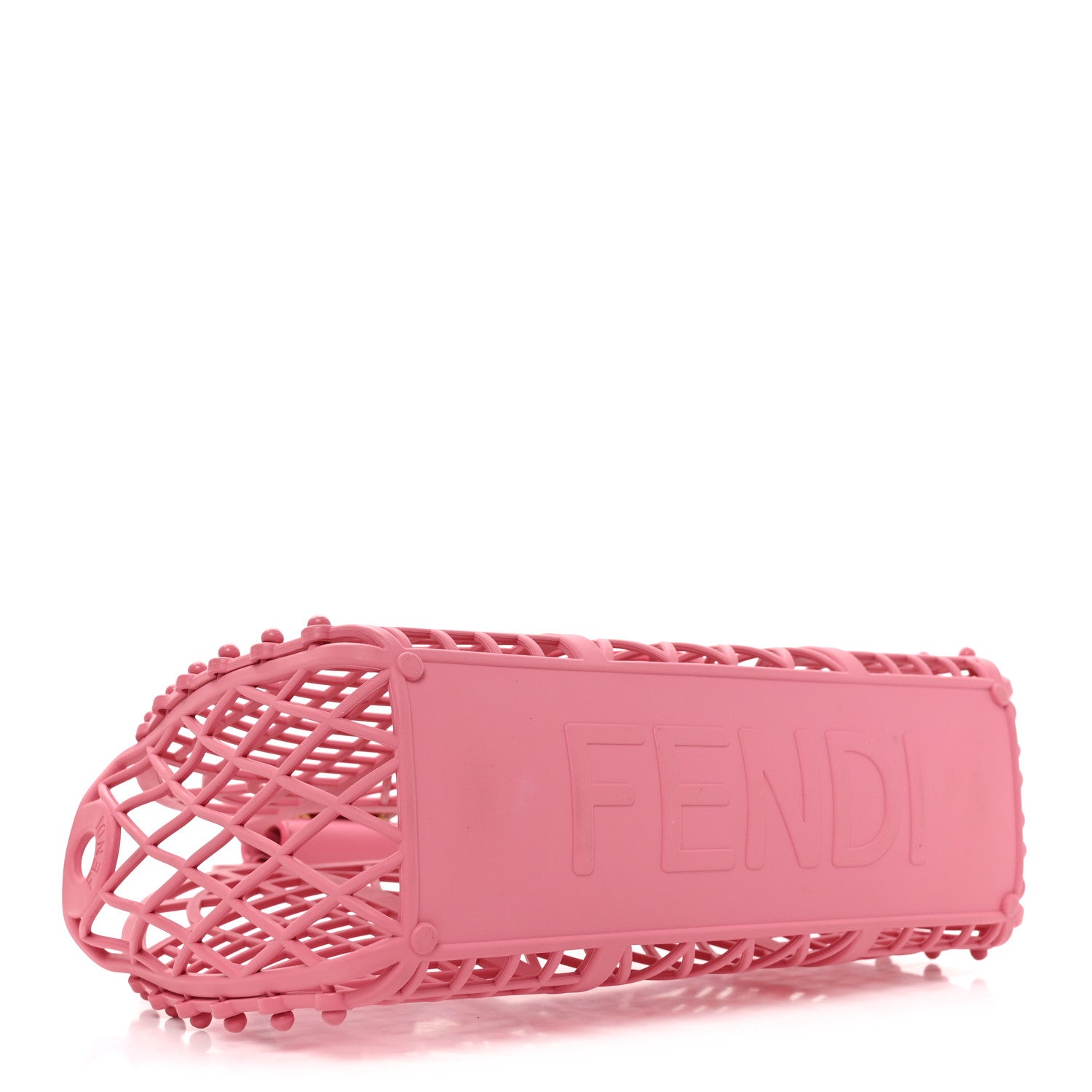 Recycled Plastic Vitello Liberty Matte Small Fendi Basket Rosa - Image 4