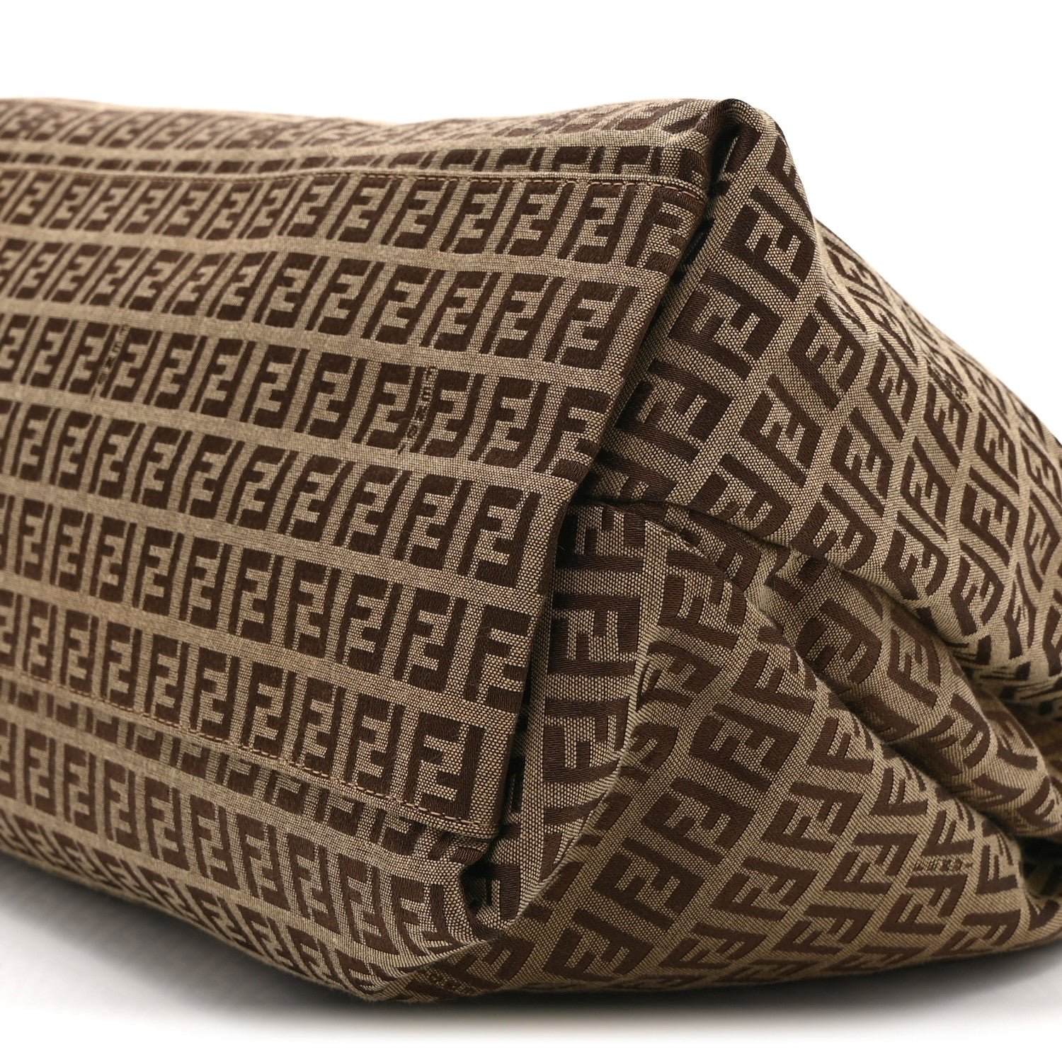 Zucchino Vitello Shoulder Bag Mogano Panna Bruciato - Image 10