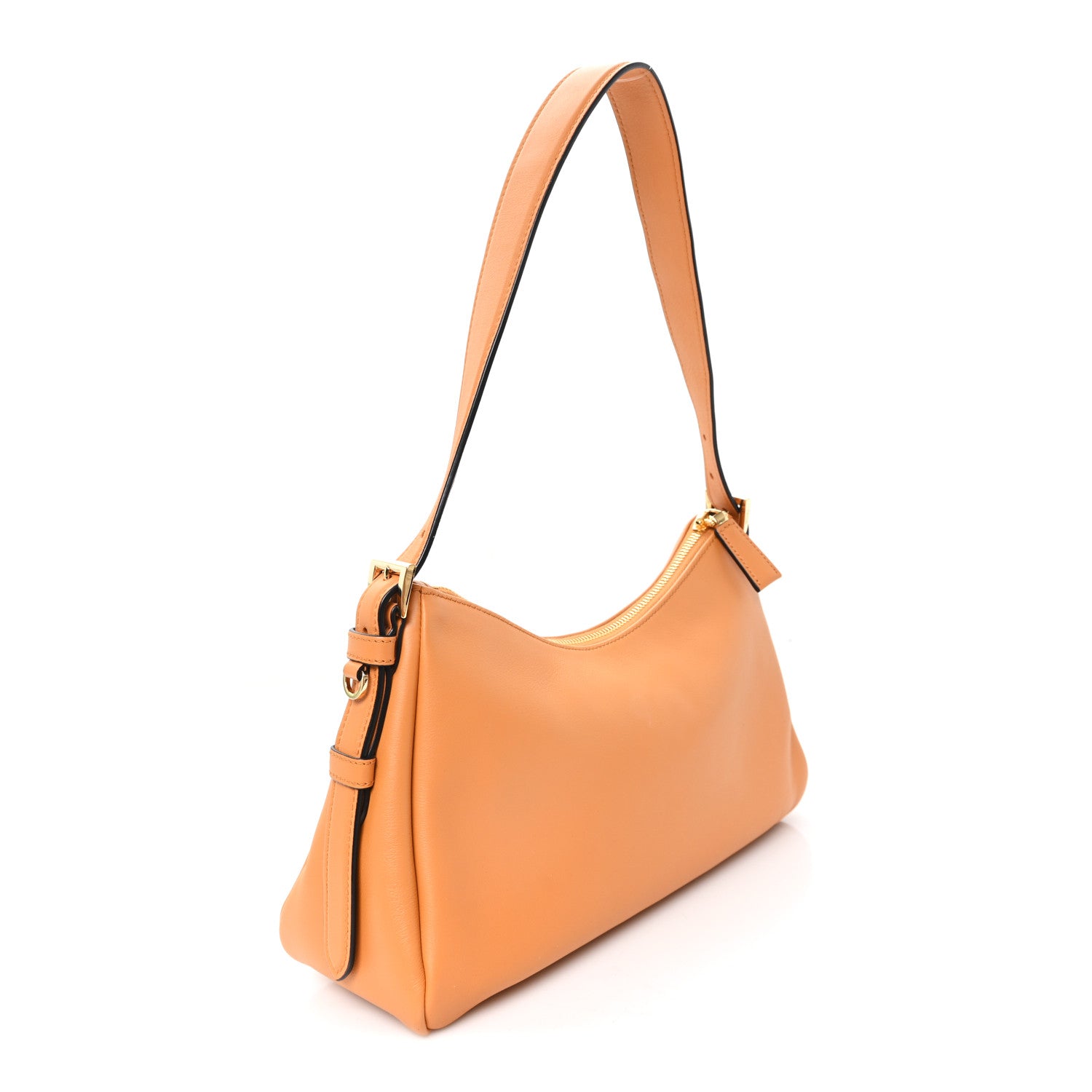 Soft Calfskin Medium Aimee Shoulder Bag Caramel - 图片 3