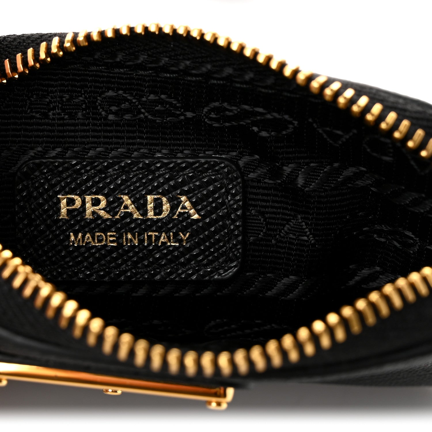 Saffiano Triangle Logo Card Holder With Strap Black - Image 6
