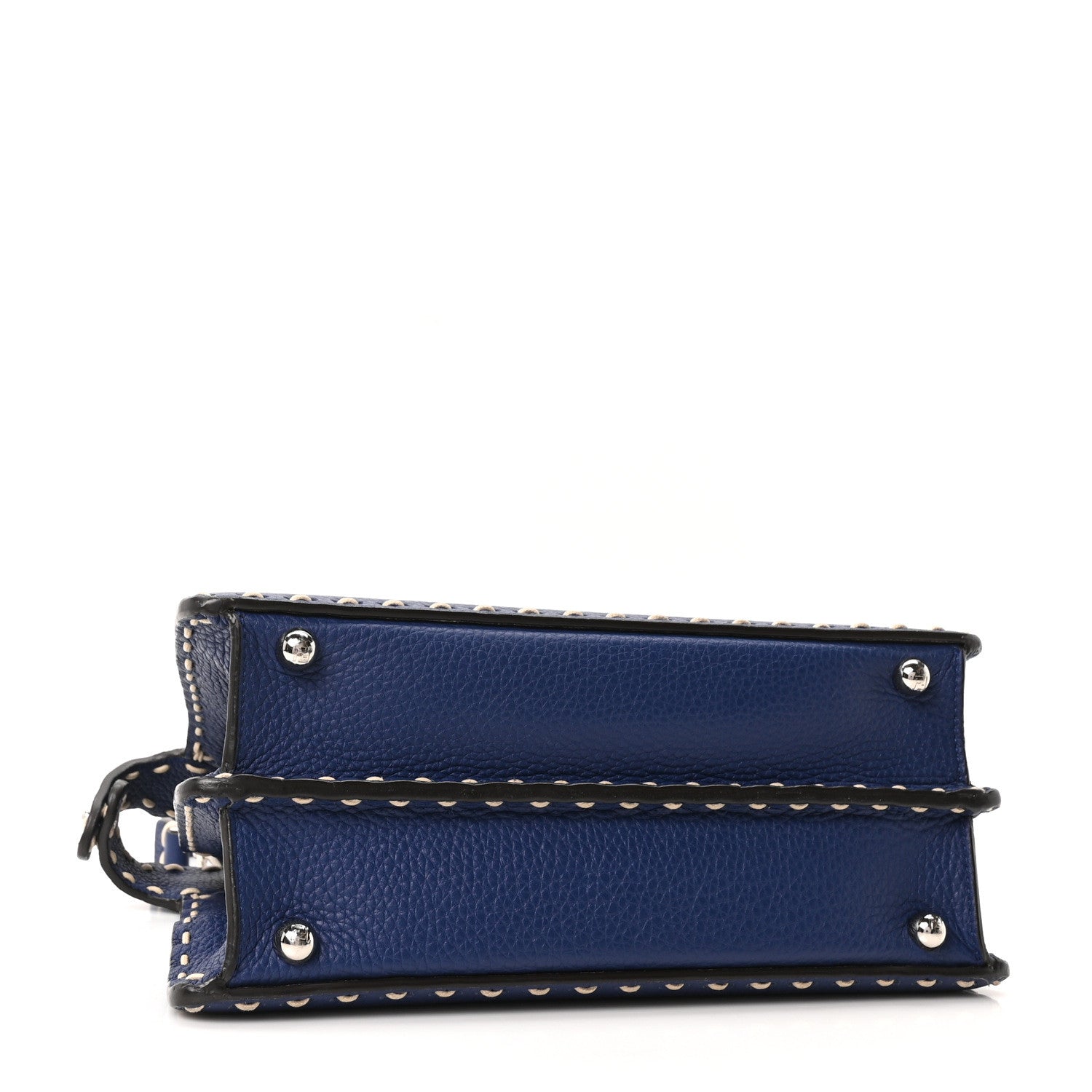 Cuoio Romano Selleria Chamois Small Peekaboo I SEE U Satchel Blue - Image 4