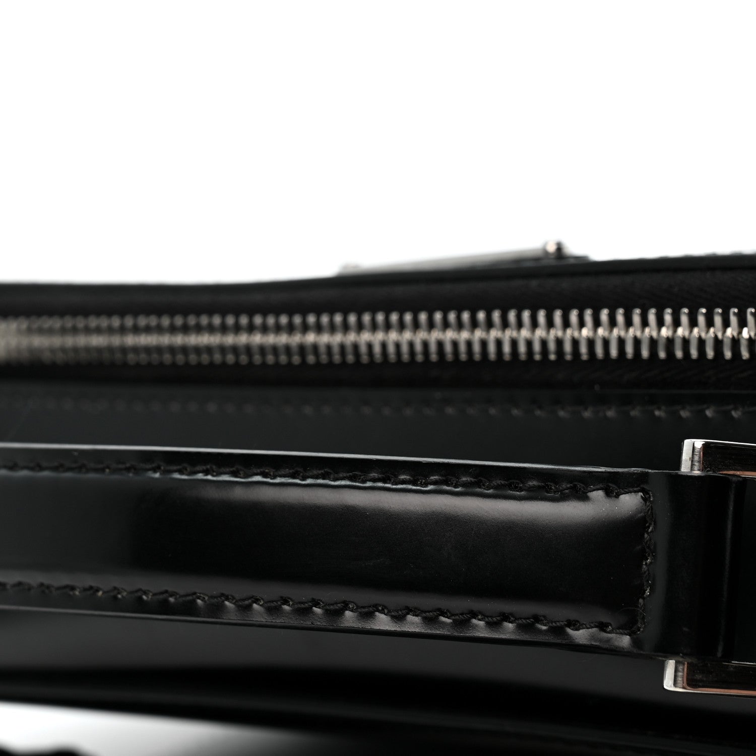 Spazzolato Medium Brique Crossbody Bag Black - Image 13