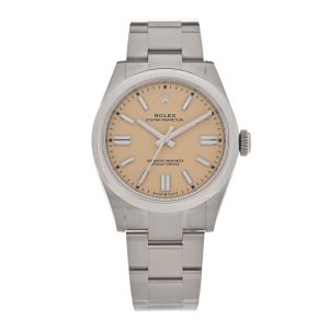 Stainless Steel 41mm Oyster Perpetual Watch Beige 134300