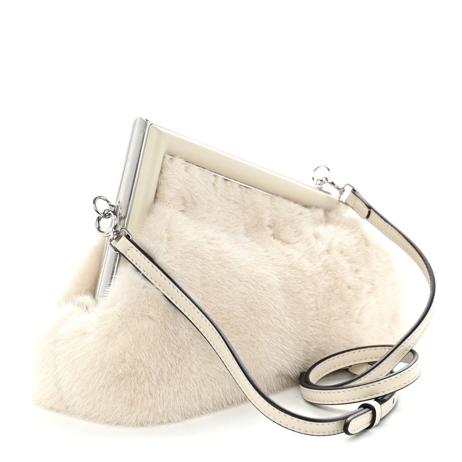 Mink Shiny Nappa Small Fendi First Latte Palladio - Image 3